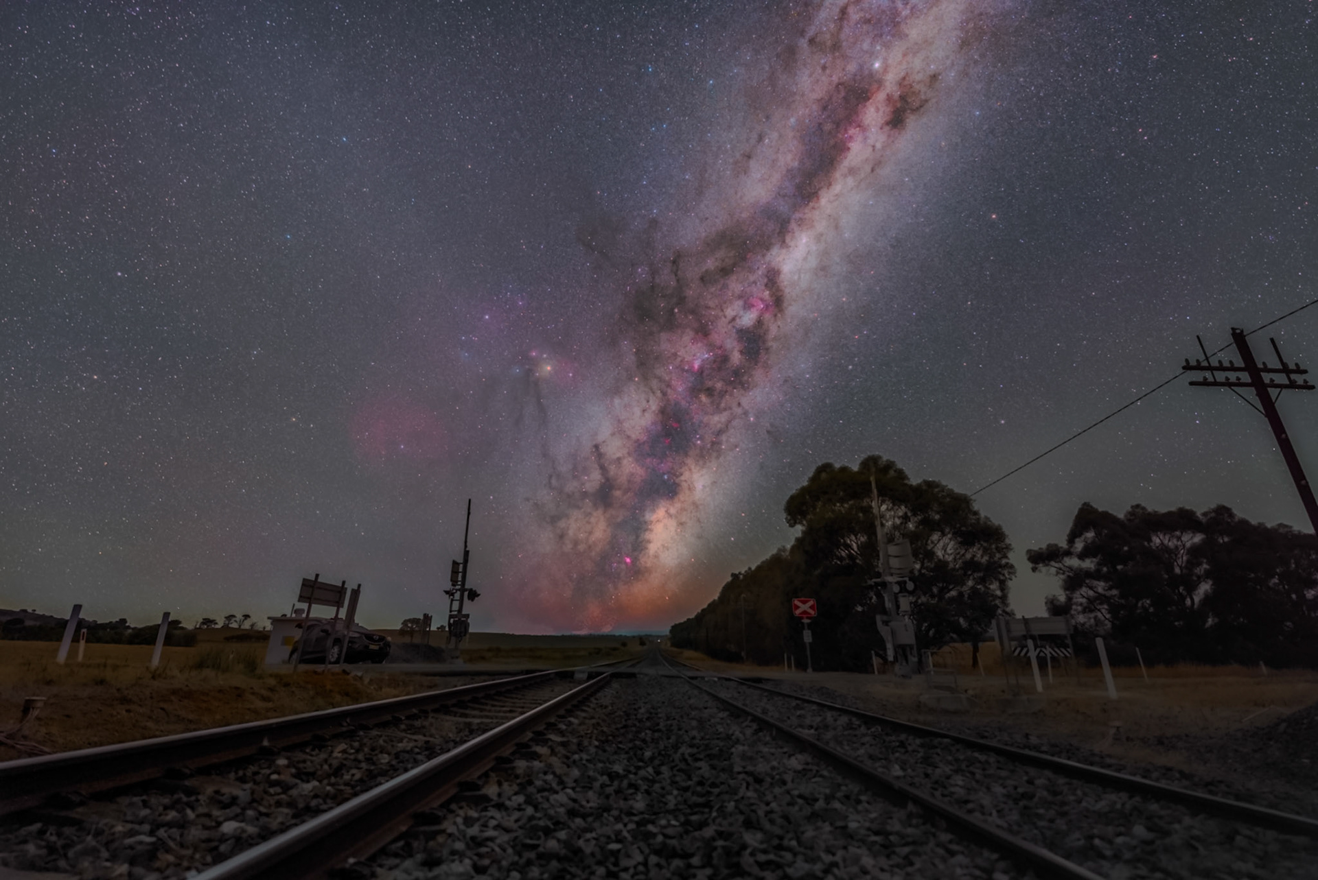 Milky Way over Oolong Railway Crossing