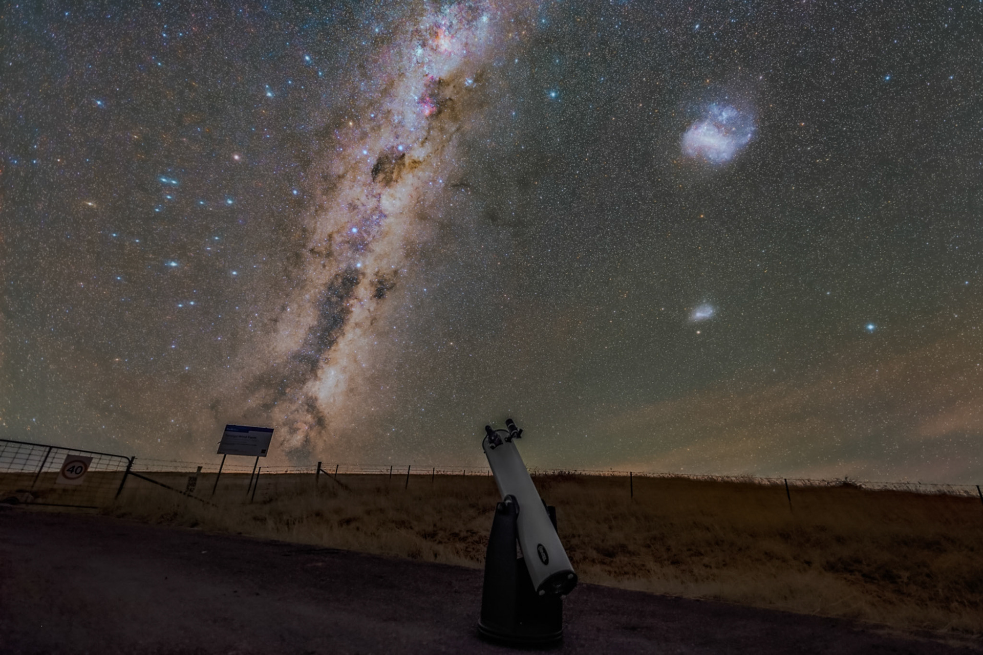 Milky Way over a telescope in Taralga