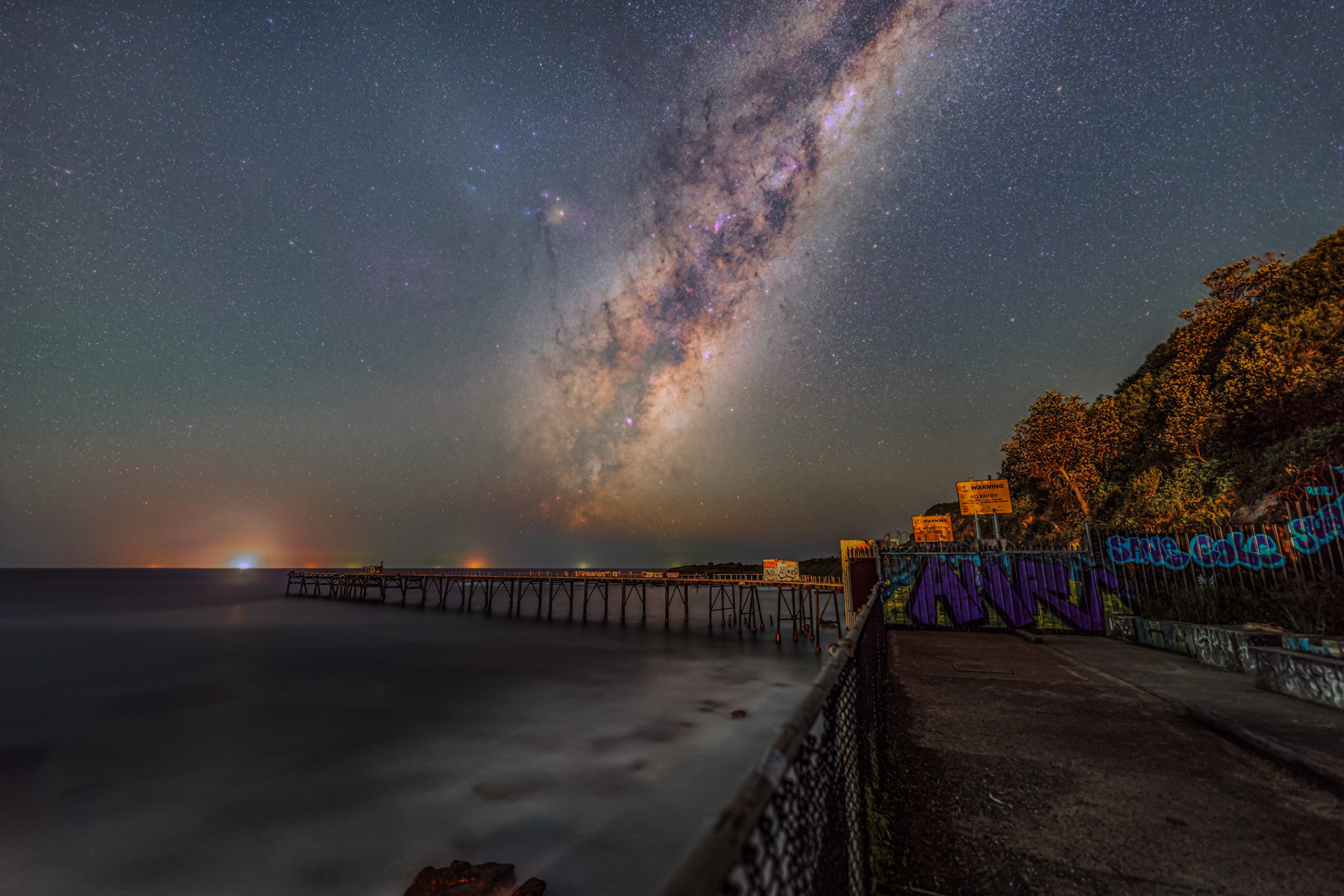 Milky Way over Catherine Hill Bay Jetty