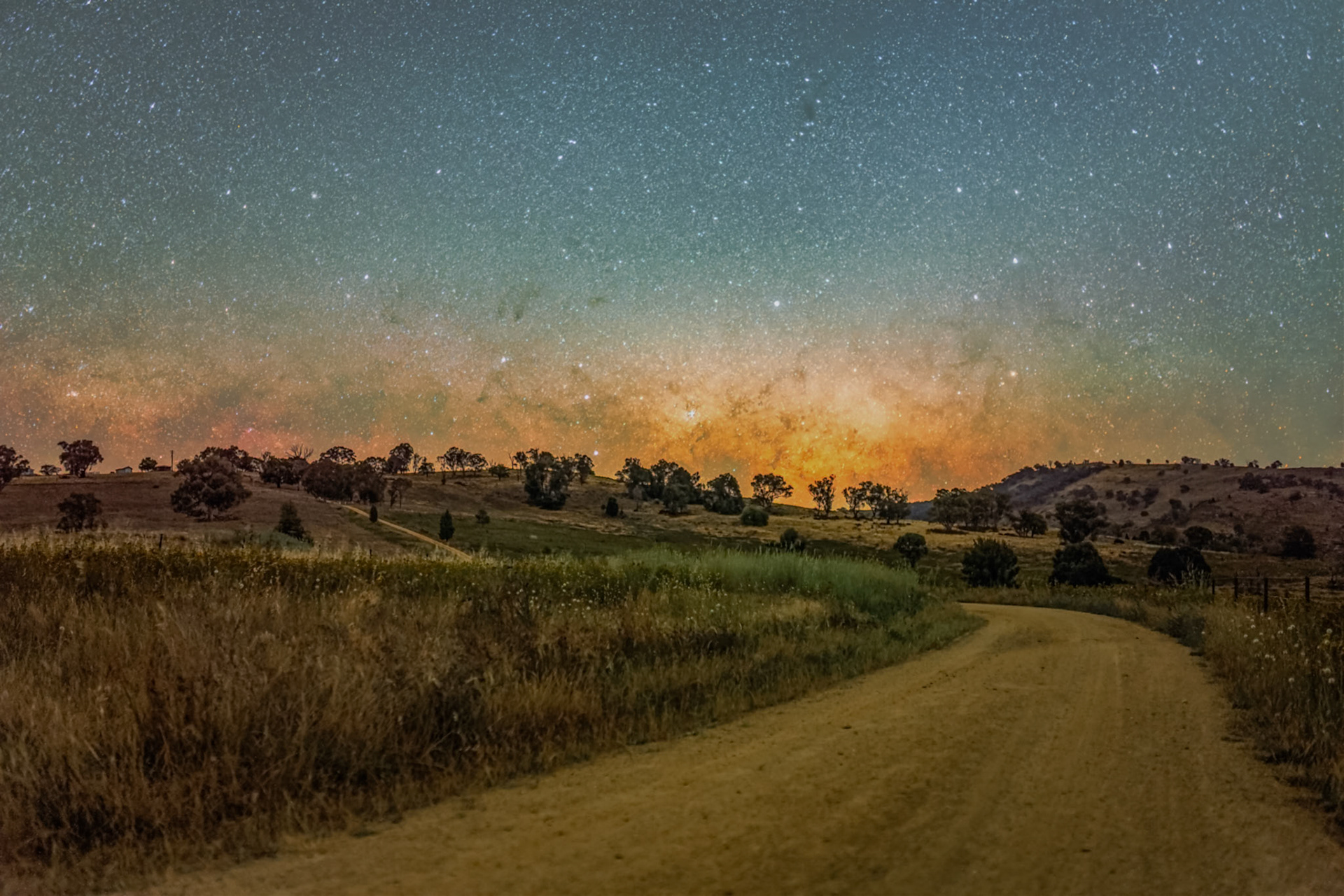 Milky Way setting behind Wyangala