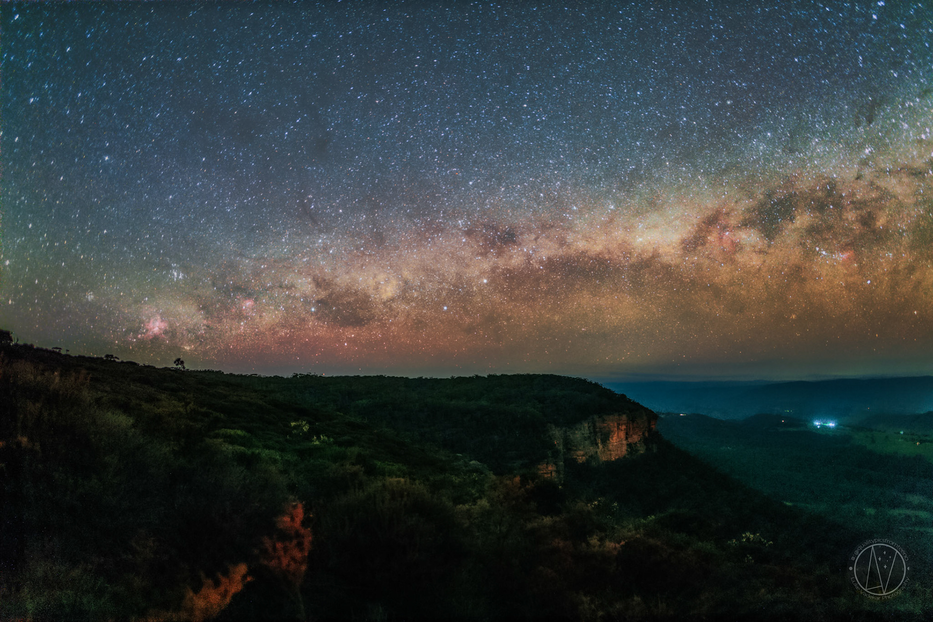 Milky Way setting from Blackheath Lookout