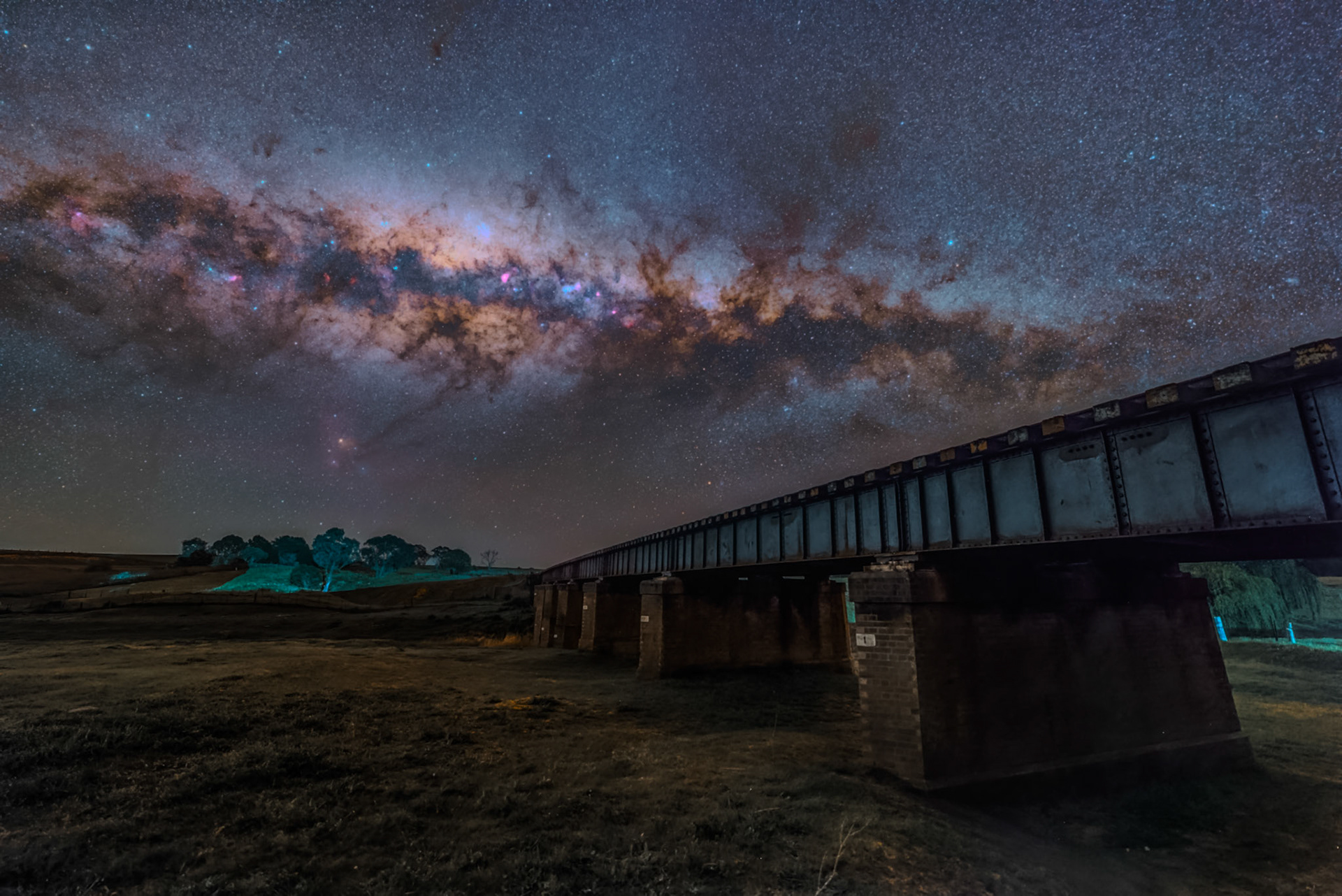 Milky Way over Cullerin Railway Bridge