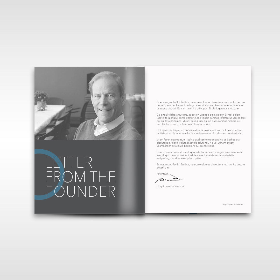 Inner page / Founder's Letter