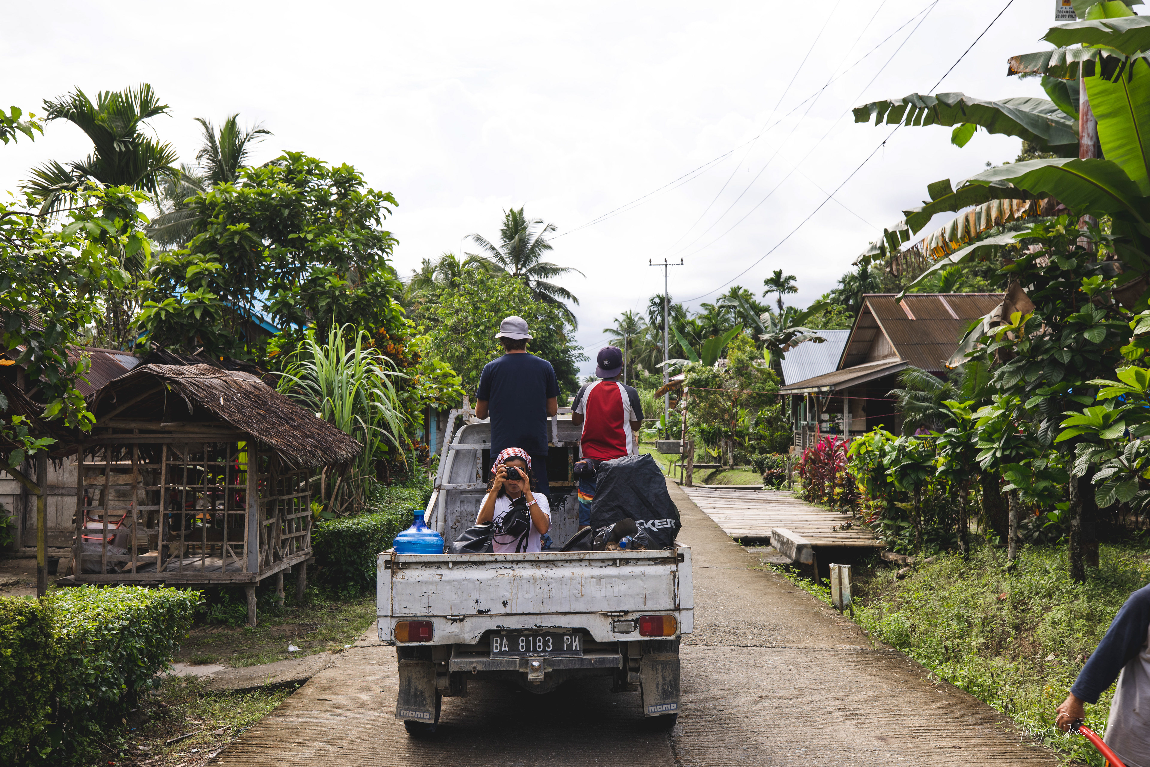 Myself filming the landscape while driving upon through the jungle