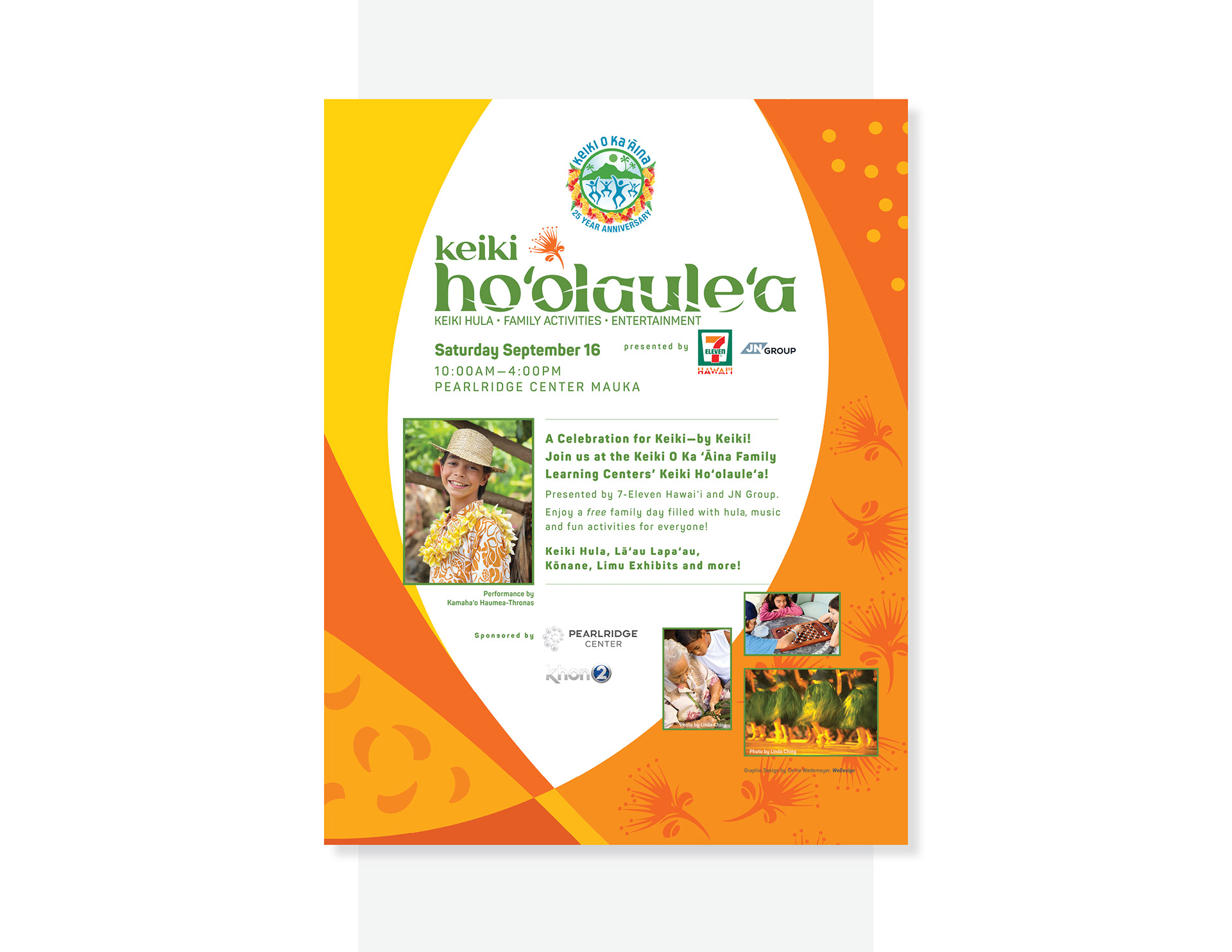 Event poster designed for a Honolulu based nonprofit organization in Honolulu.