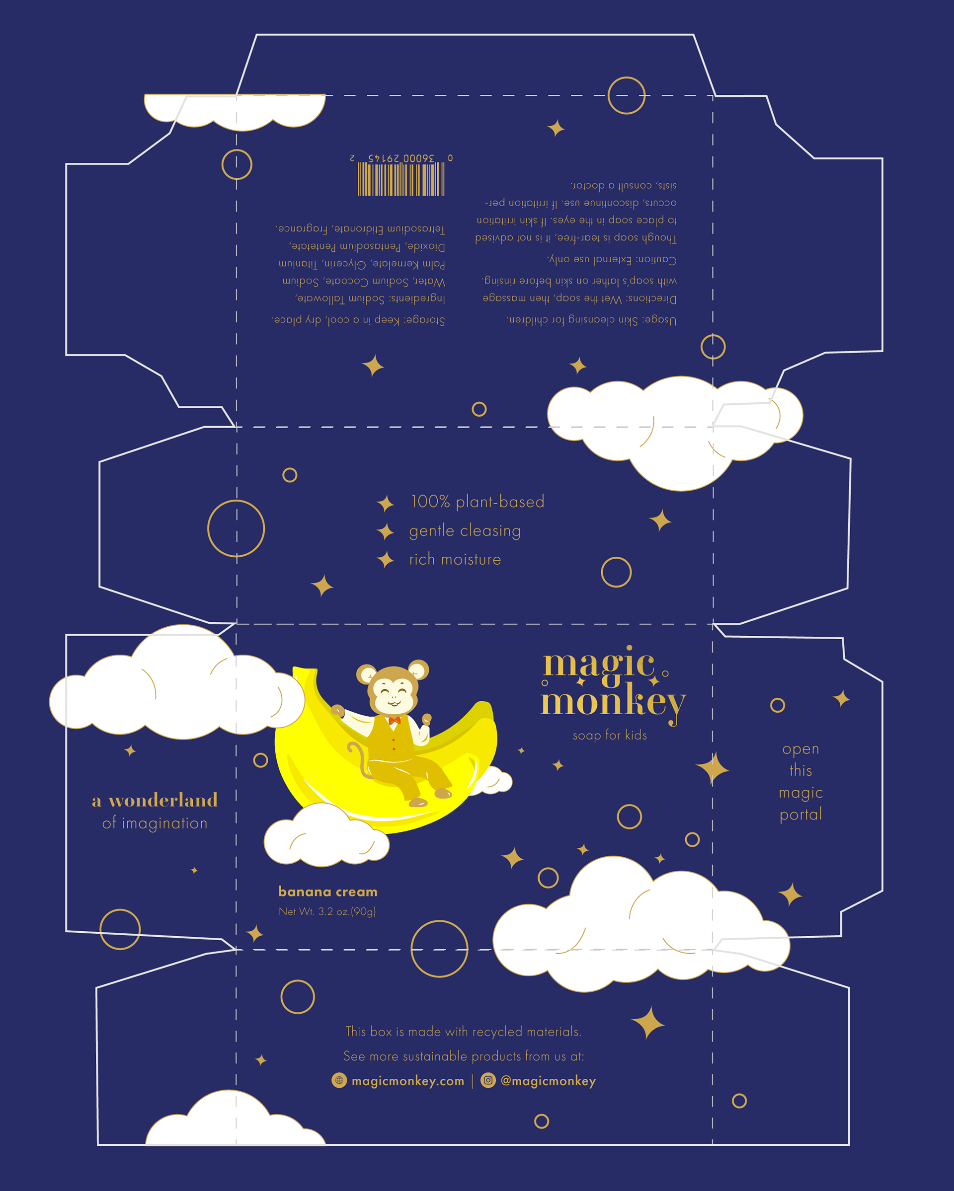 Dieline of Banana Cream