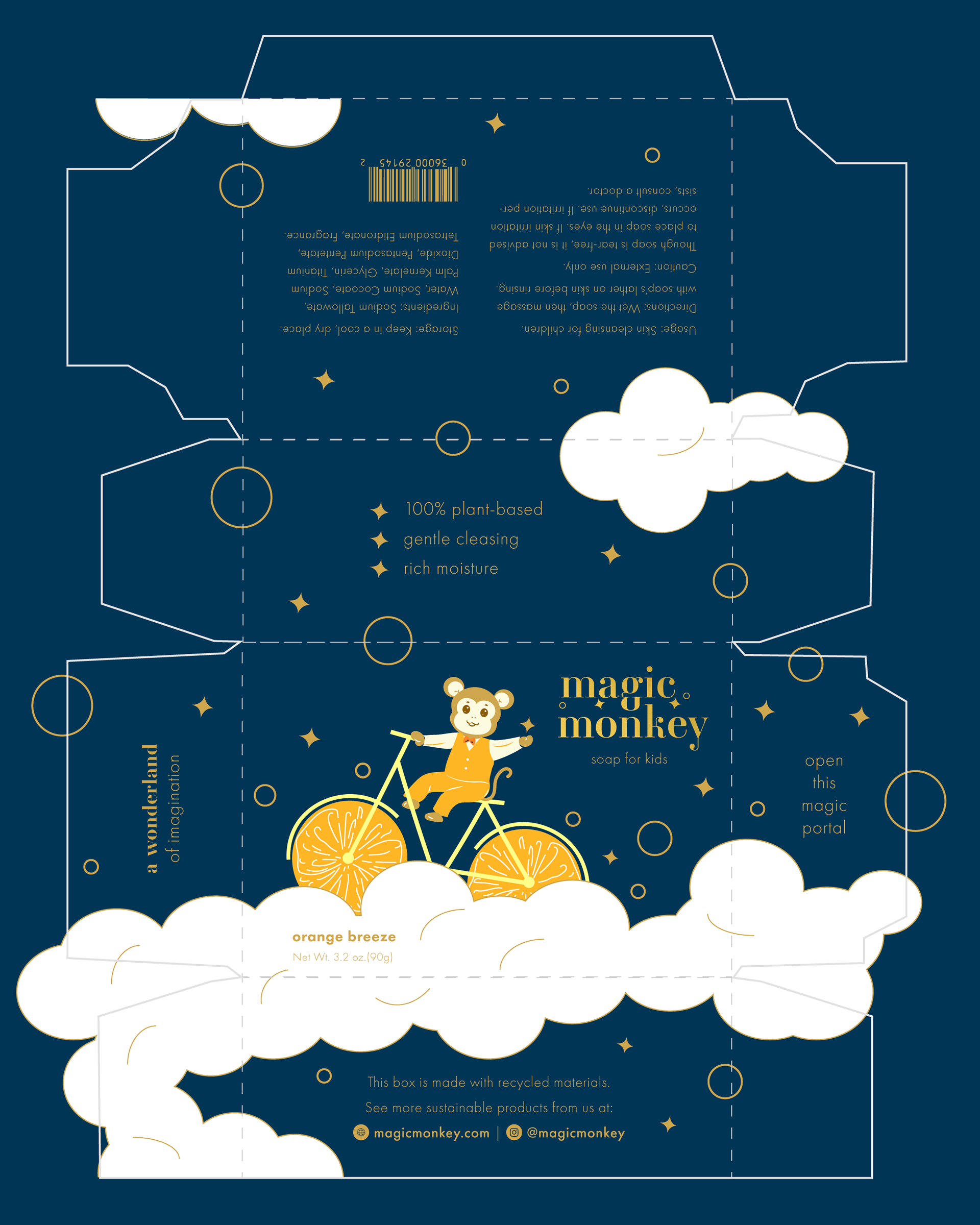 Dieline of Orange Breeze