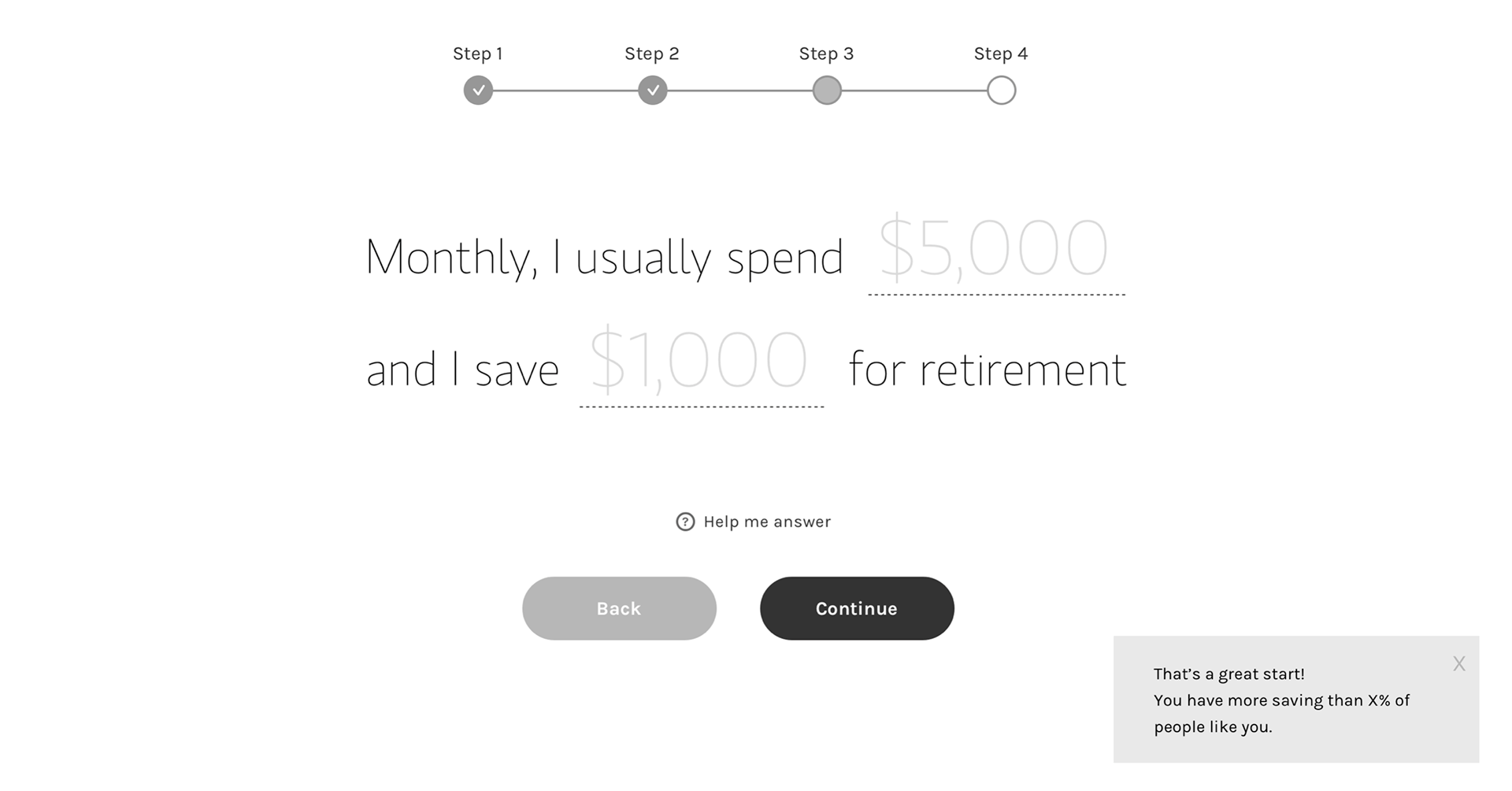 Wireframes - Question page