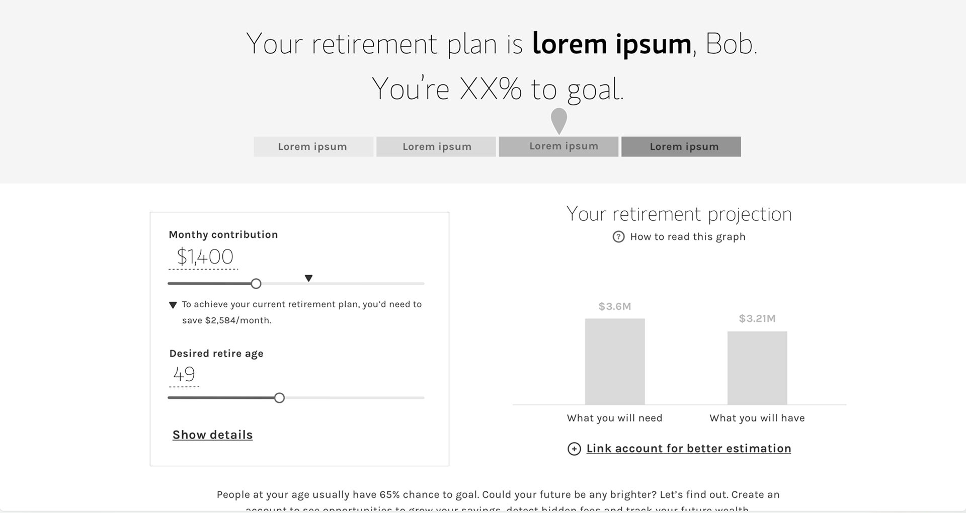 Wireframes - Result page