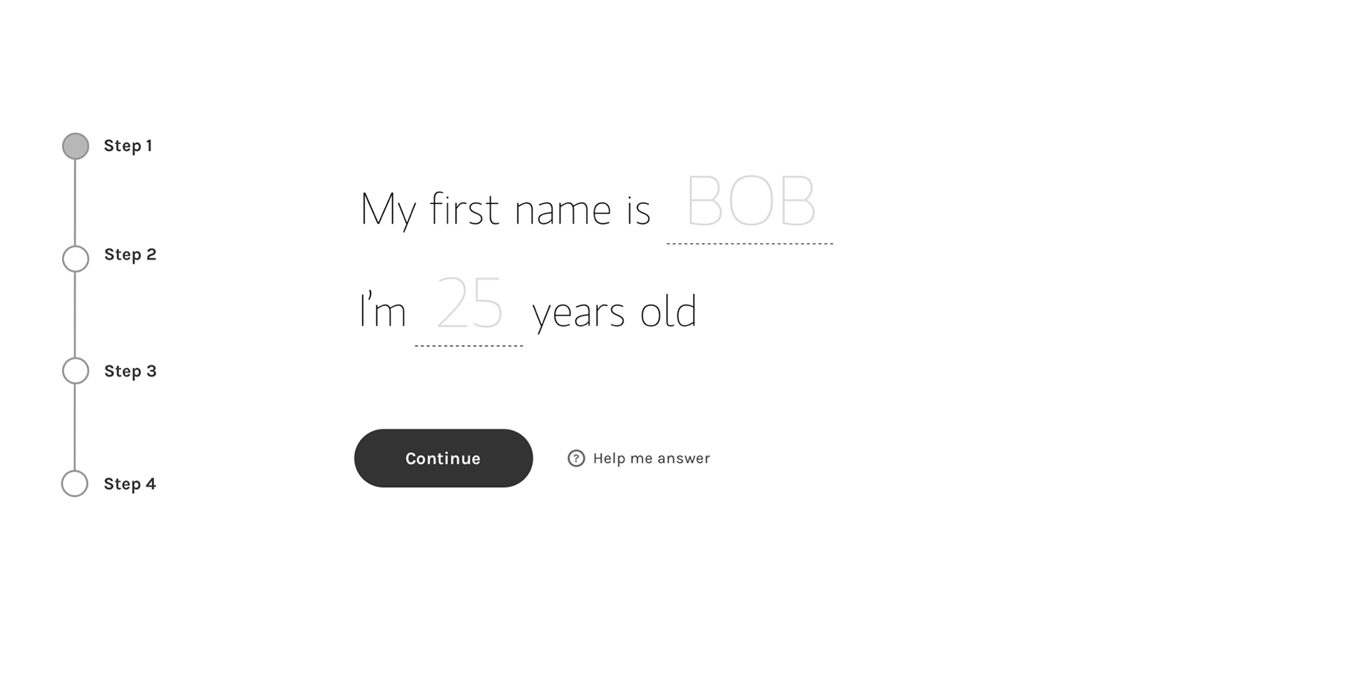 Wireframes - Question page
