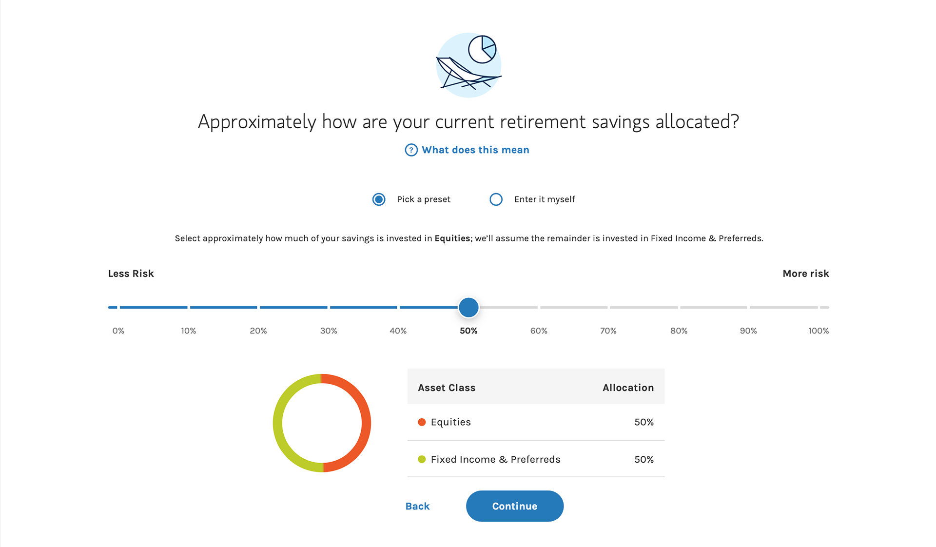 Asset Allocation - slider