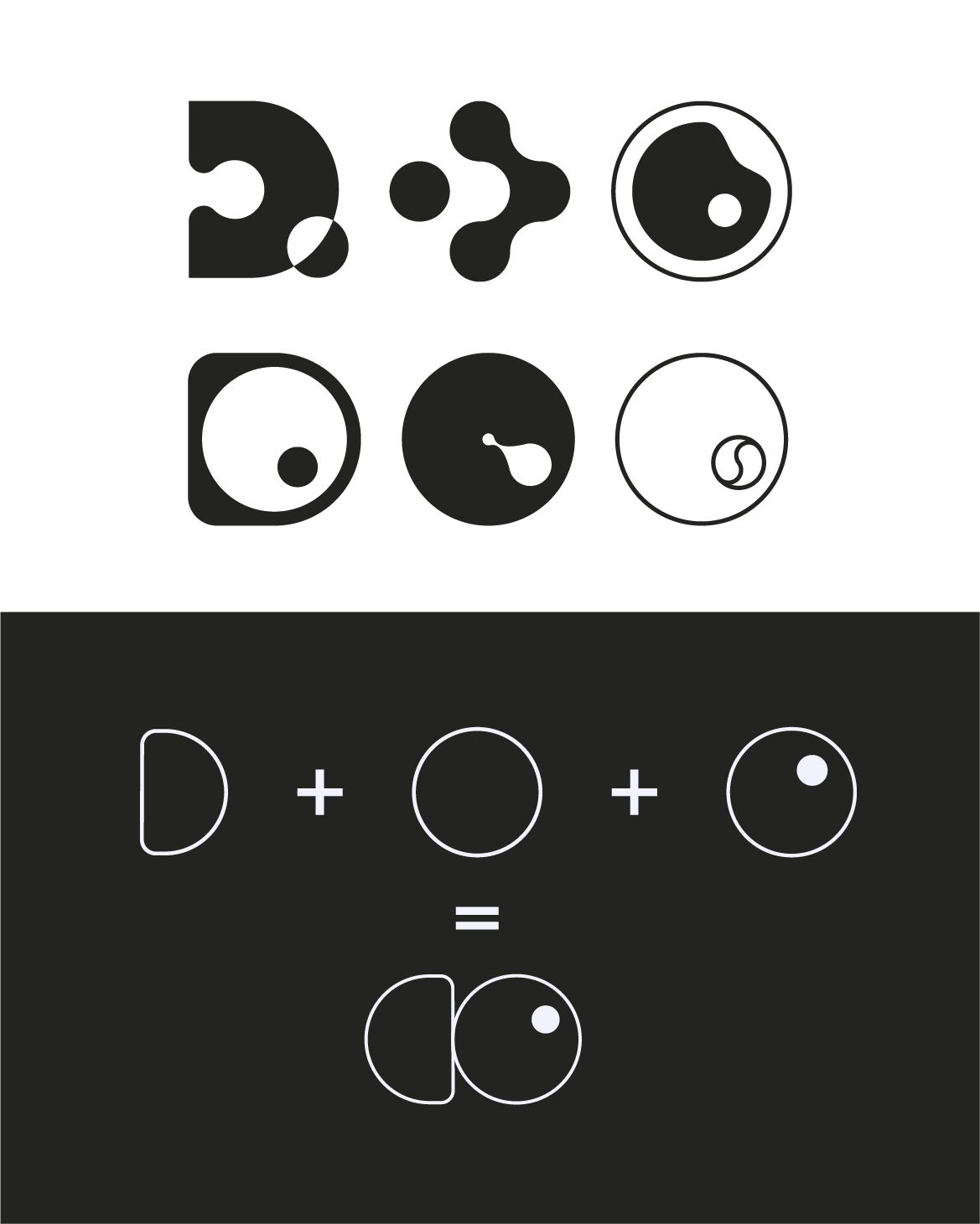 Recherches créatives et composition du logo