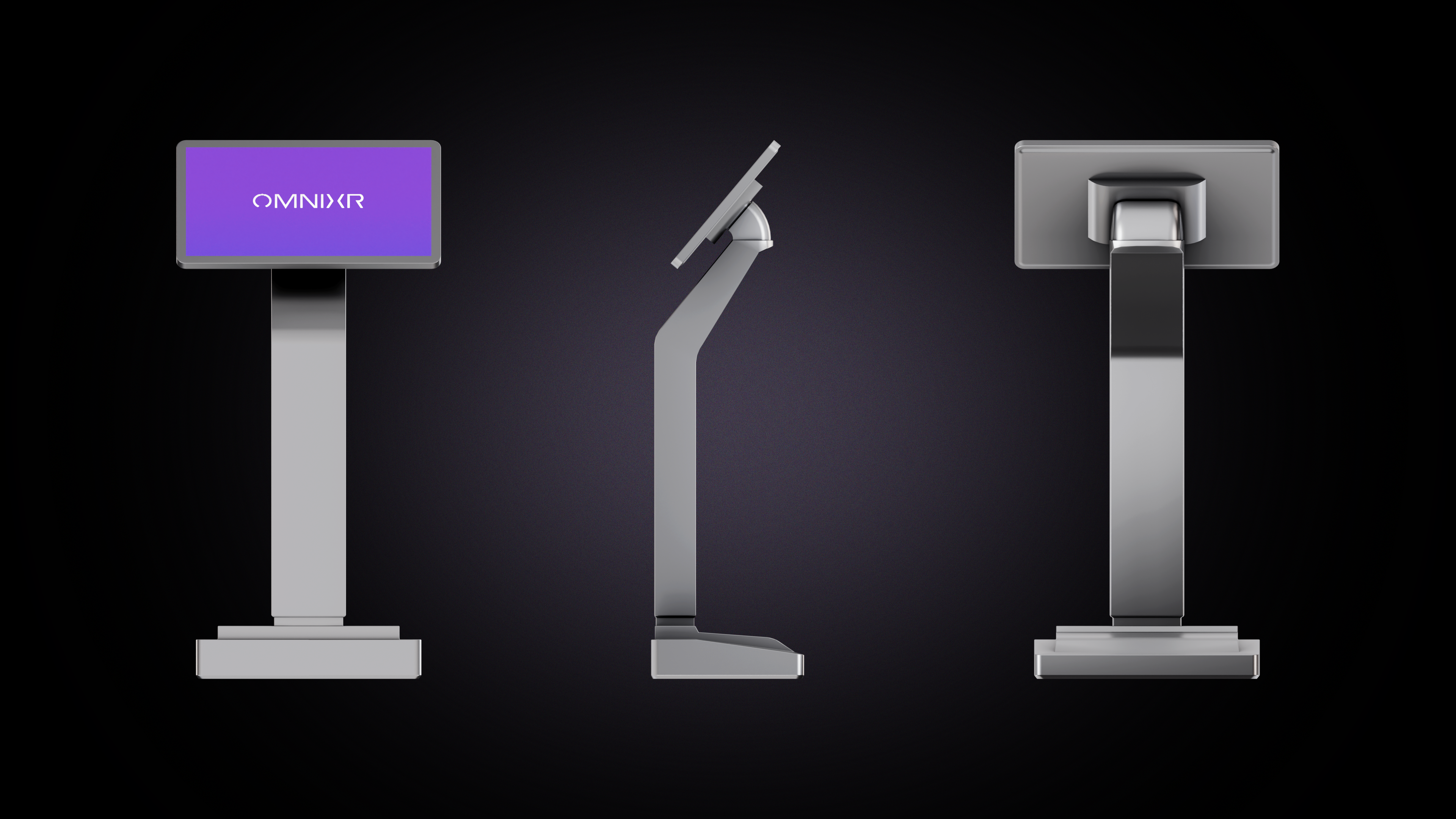 3D render of a VR kiosk used for level selection in the OmniXR Meta Quest app, modeled and textured in Blender and Substance Painter