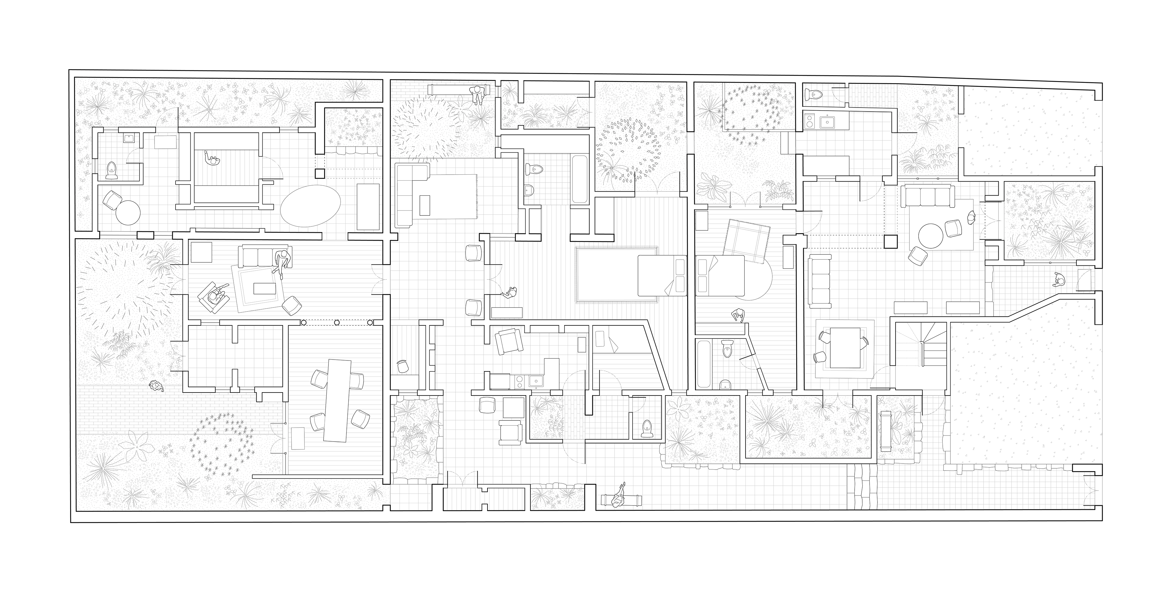 PLACE OF LAYERS -- 33RD LANE HOUSE, JEFFREY BAWA (1959) -- COLOMBO, SRI LANKA