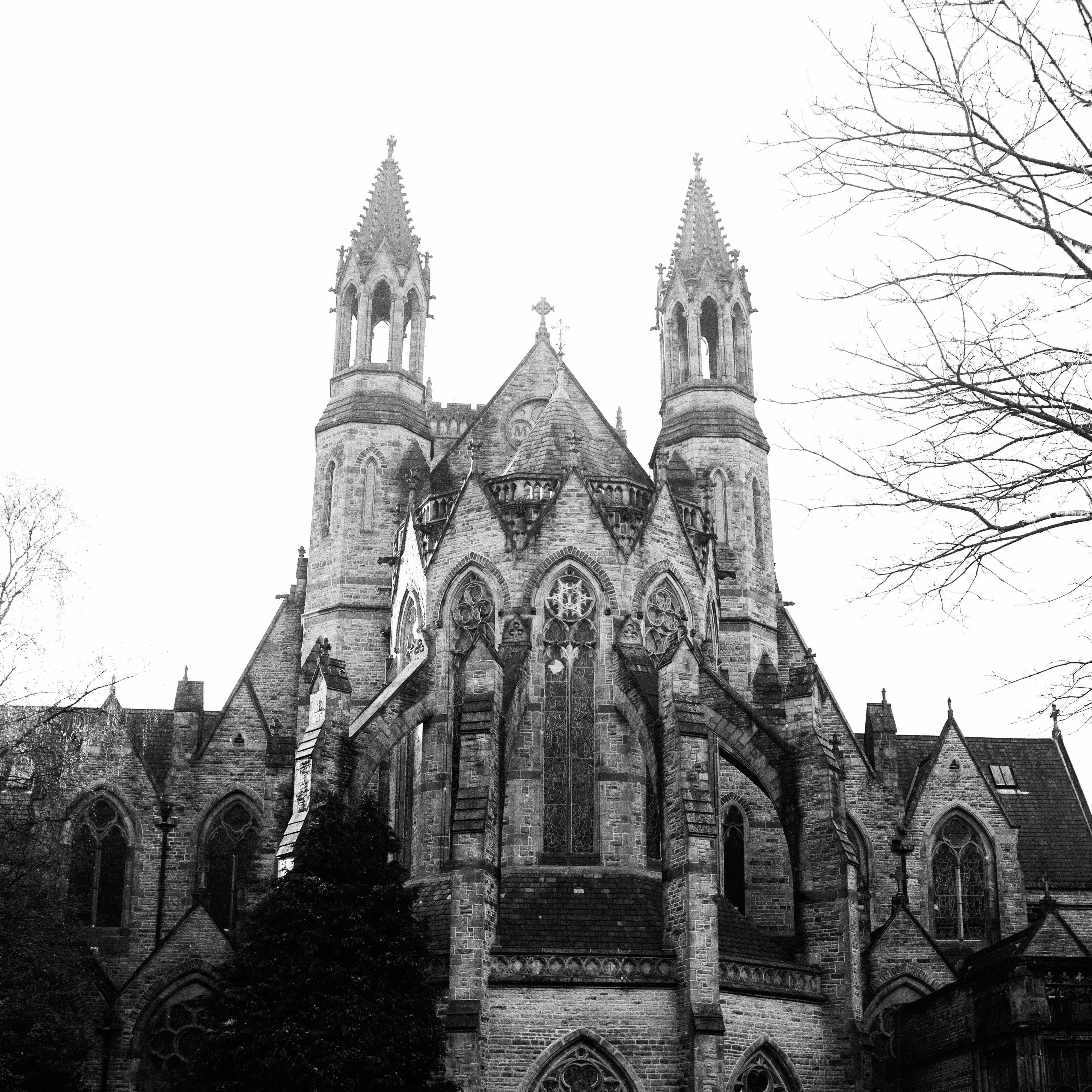 Holy Name Church. Bronica S2, 75mm F/2.8, Fomapan 100