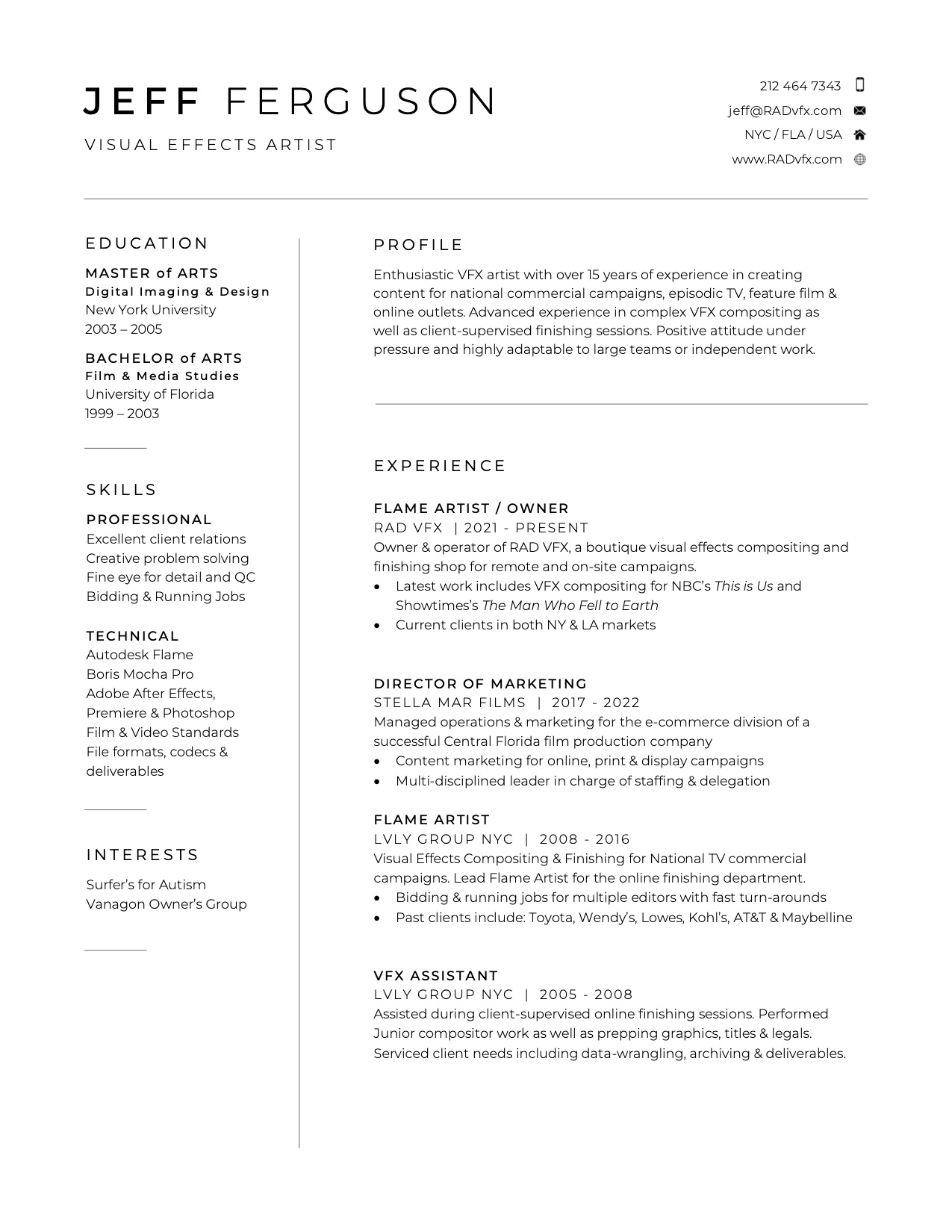 Jeff Ferguson - Resume