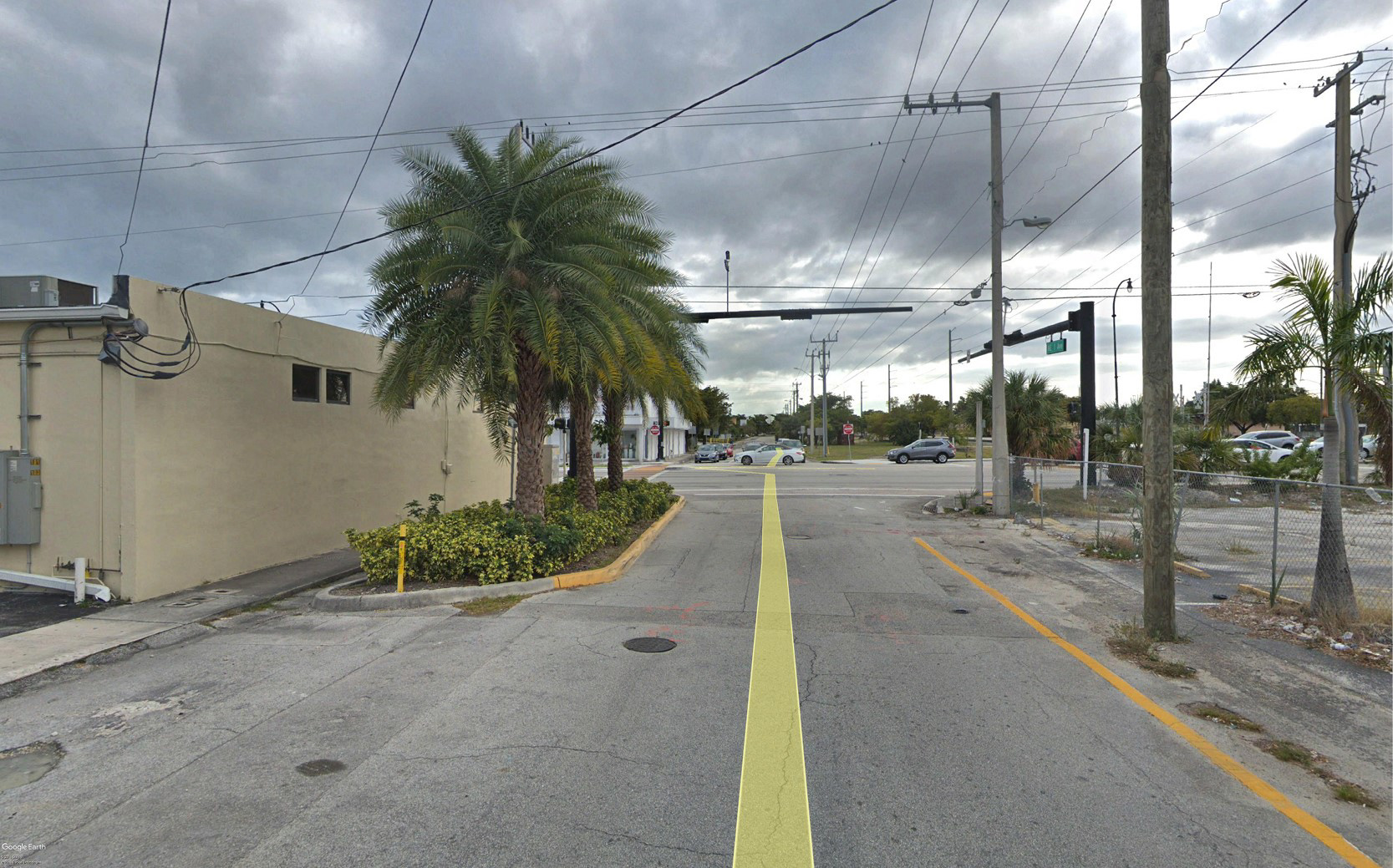 Existing - NE 1st avenue and Hallandale Beach Road junction