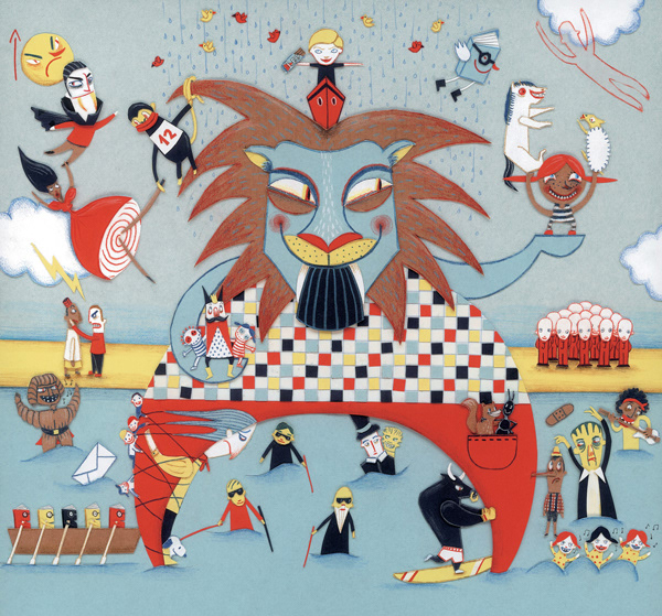 Illustration for a library calender (month November)