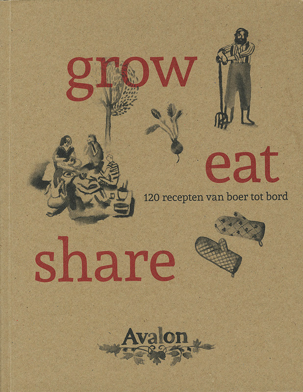 Cover illustration for 'cookbook restaurant Avalon'