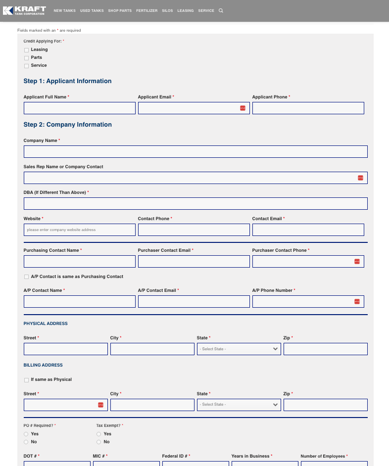 OLD Credit Application
