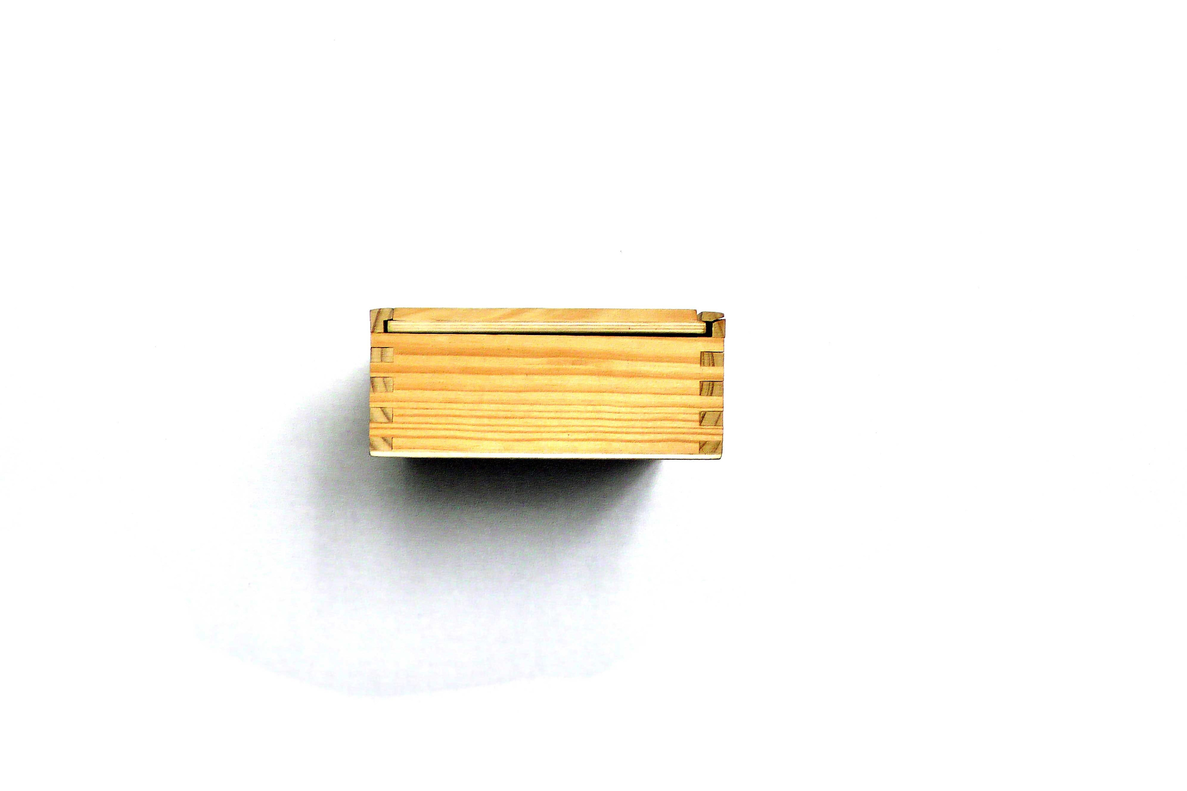 a tiny wooden box measuring 8' x 6' x 2' with a small hole in the side of the box for viewing. The video projection is 1.5' x 1.5' inside the box.
