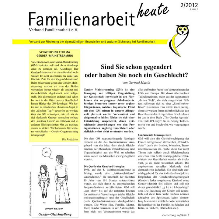Familienarbeit Heute
