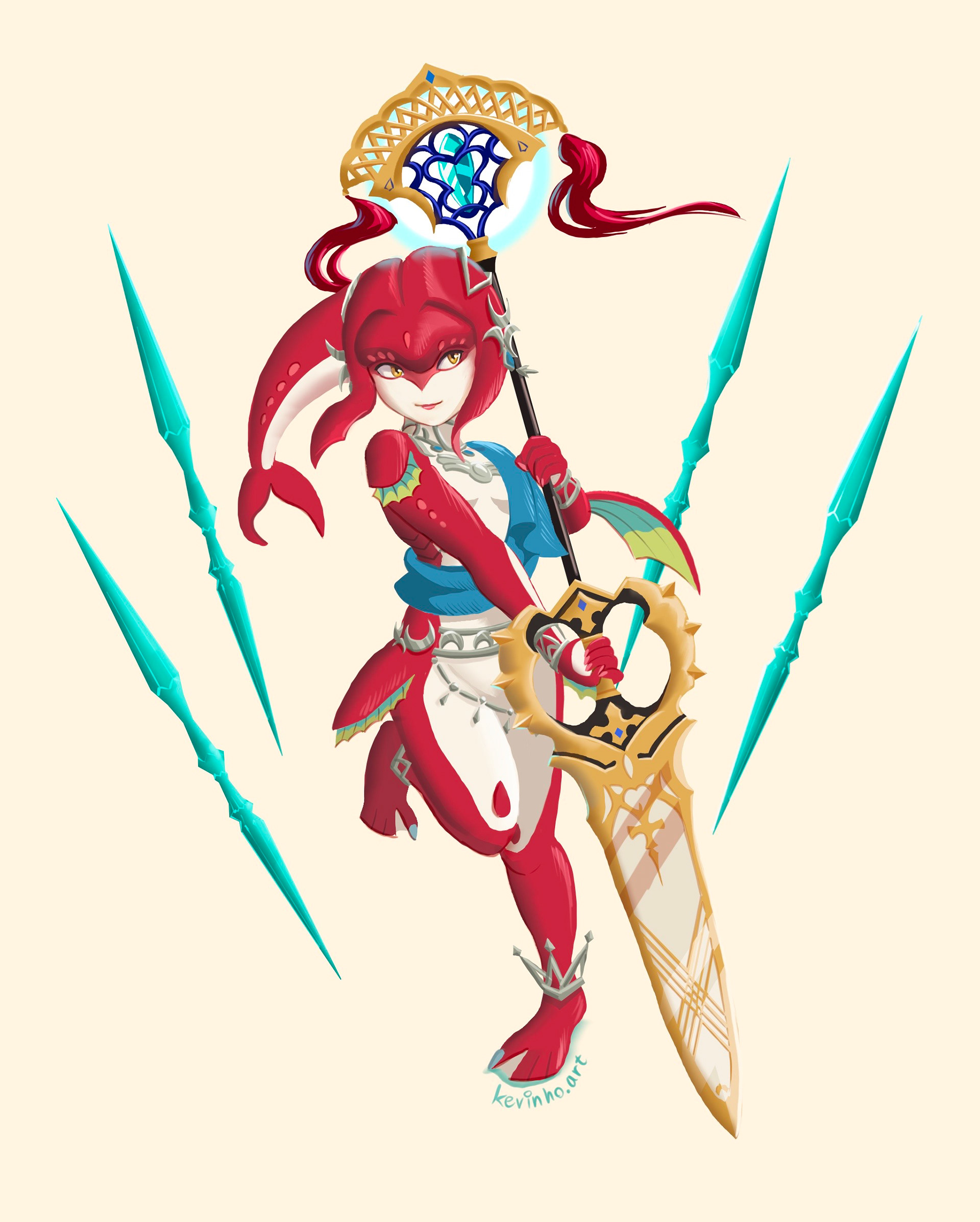 Commissioned Character Art of Mipha from Breath of the Wild 2022