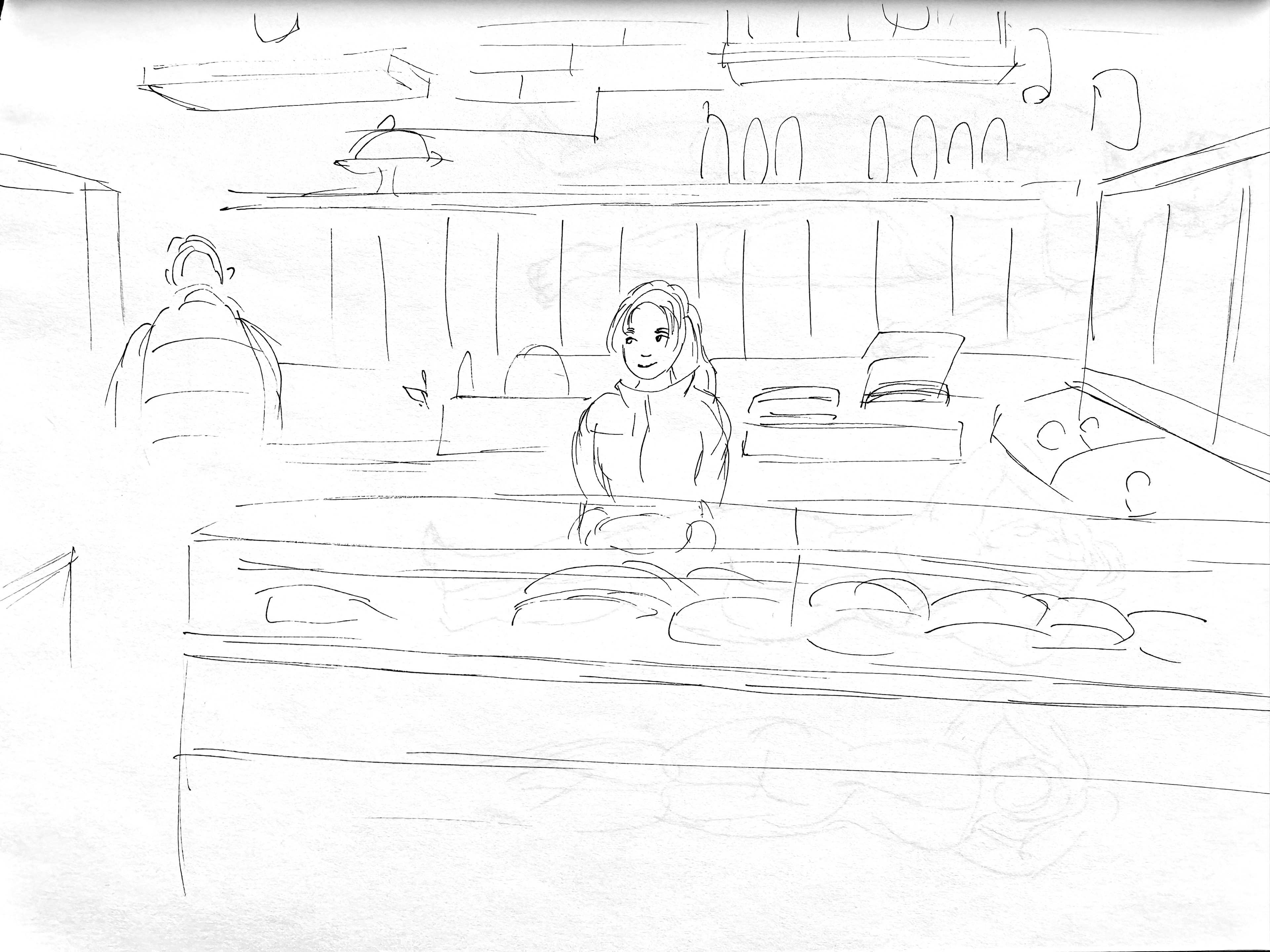 Sketches from a cafe in Venice