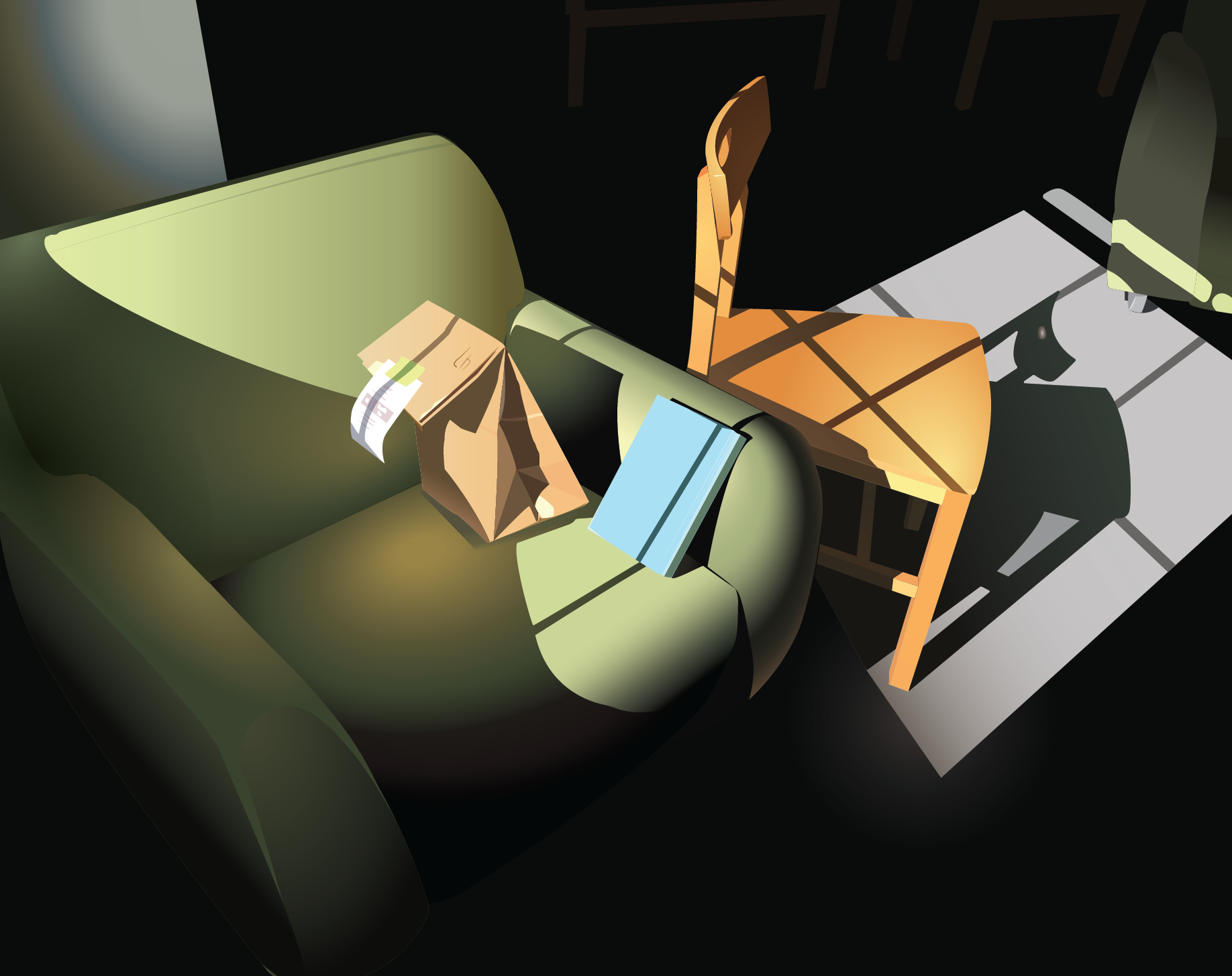Painting created using Illustrator's vector tools