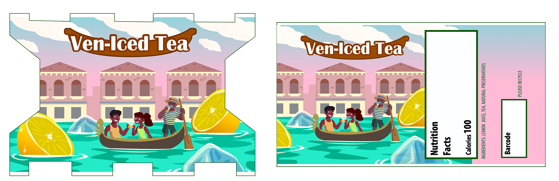 Packaging project for a beverage product.