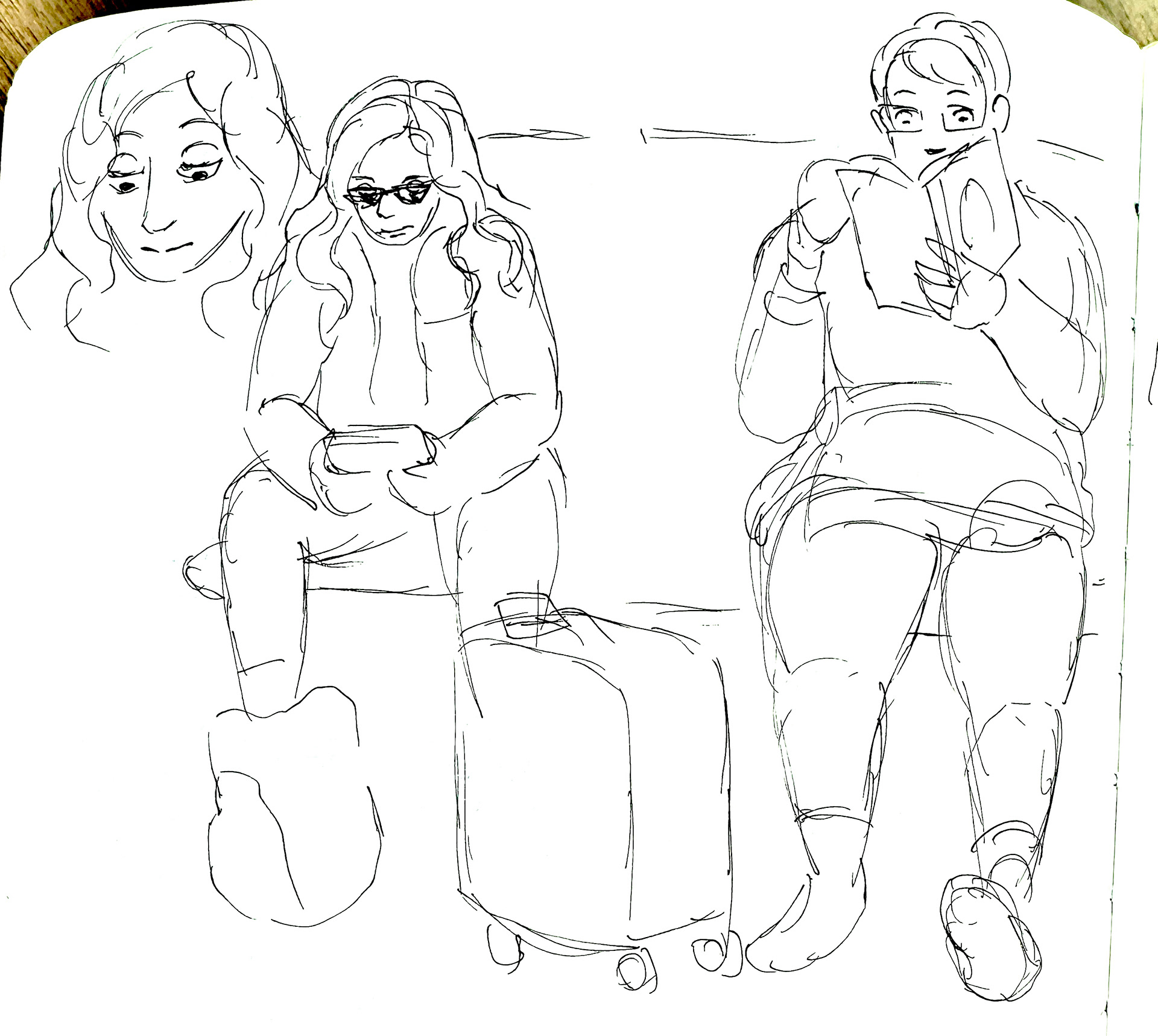 Sketches from the airport