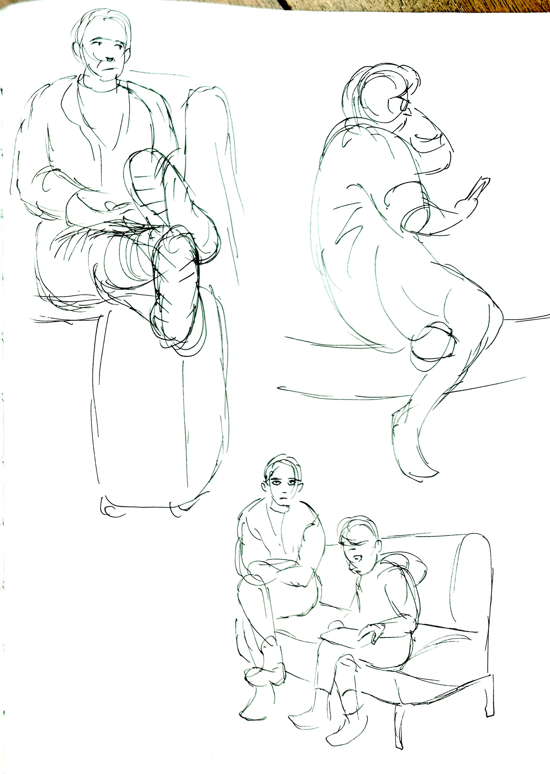 Sketches from the airport