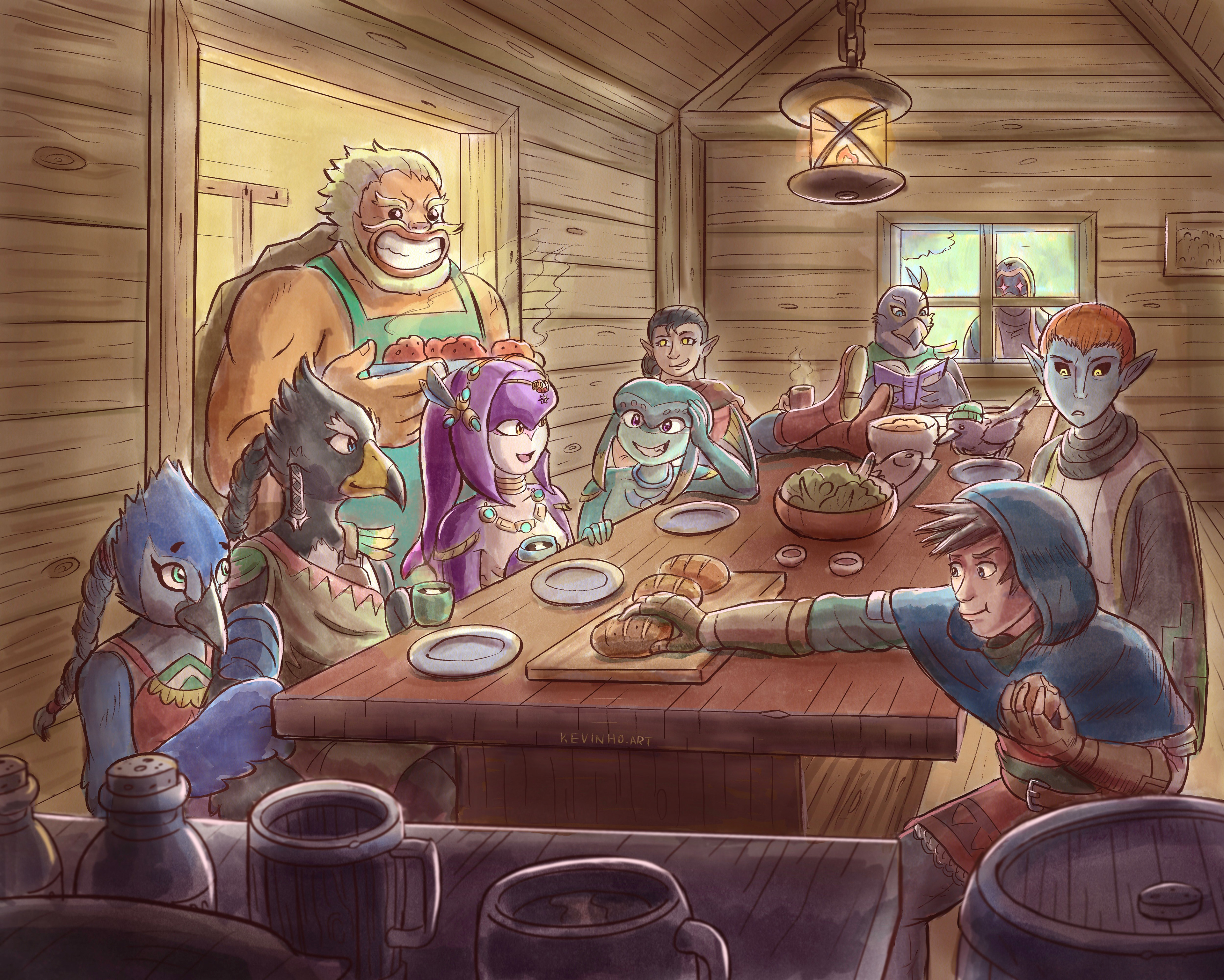 Commissioned Art for a Zelda-themed DND group