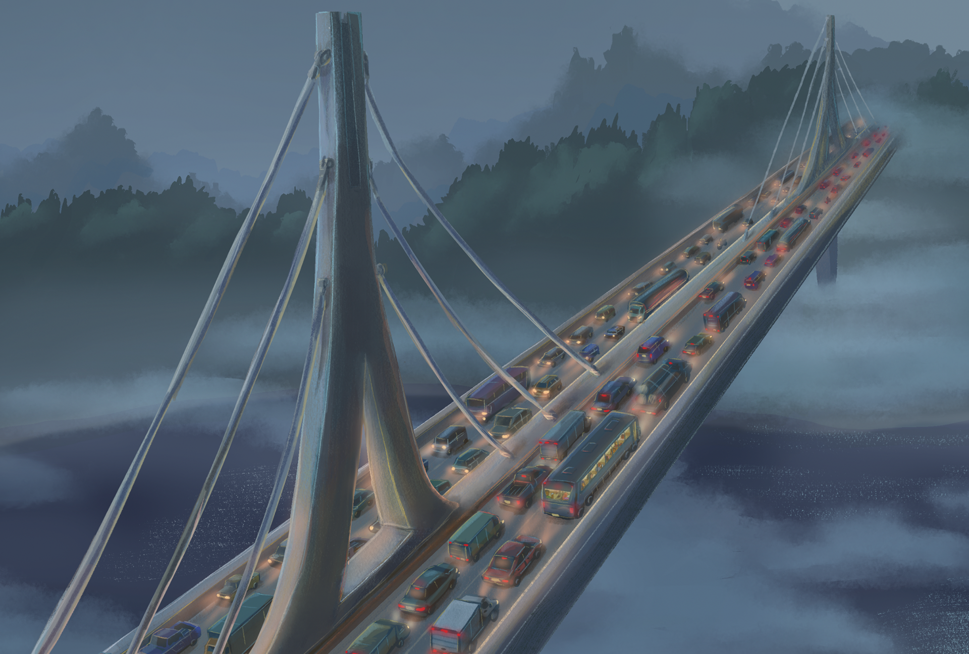 Scene 1 Digital painting featured on website