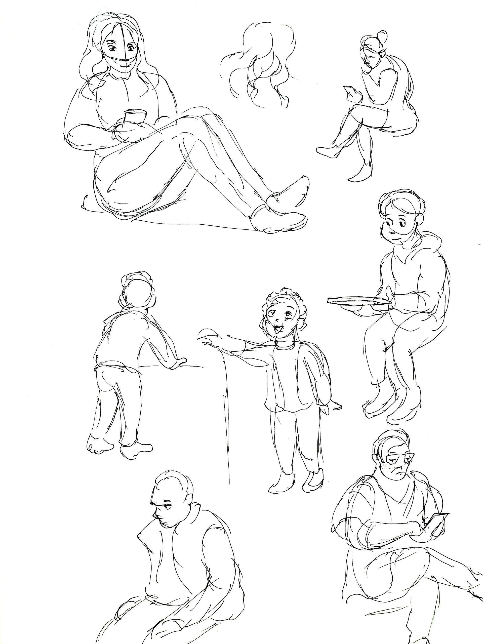 Sketches from the airport