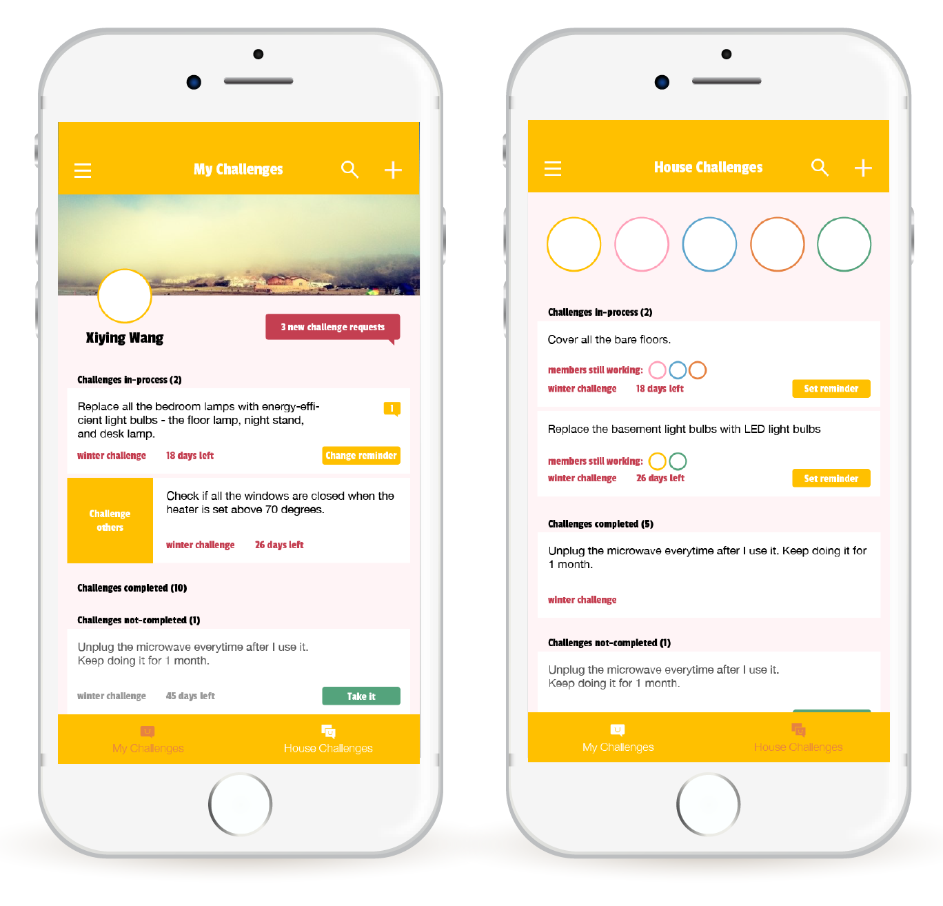 EnergyHome app design