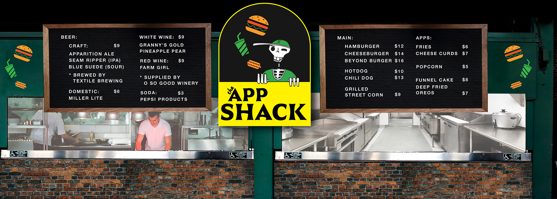 'The App Shack' concession stand