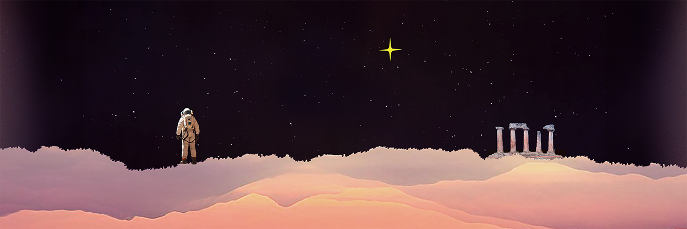 Banner ilustrado para redes sociales de Visual Stories (Collage)