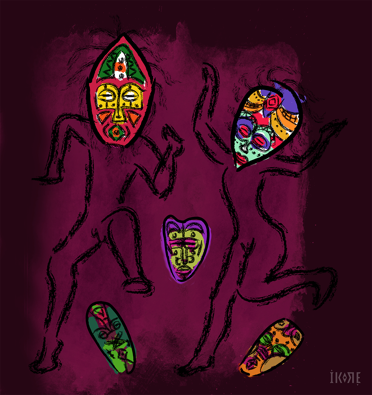 Tribal Marks: Inspired by some world's tribal identity's visual expression.