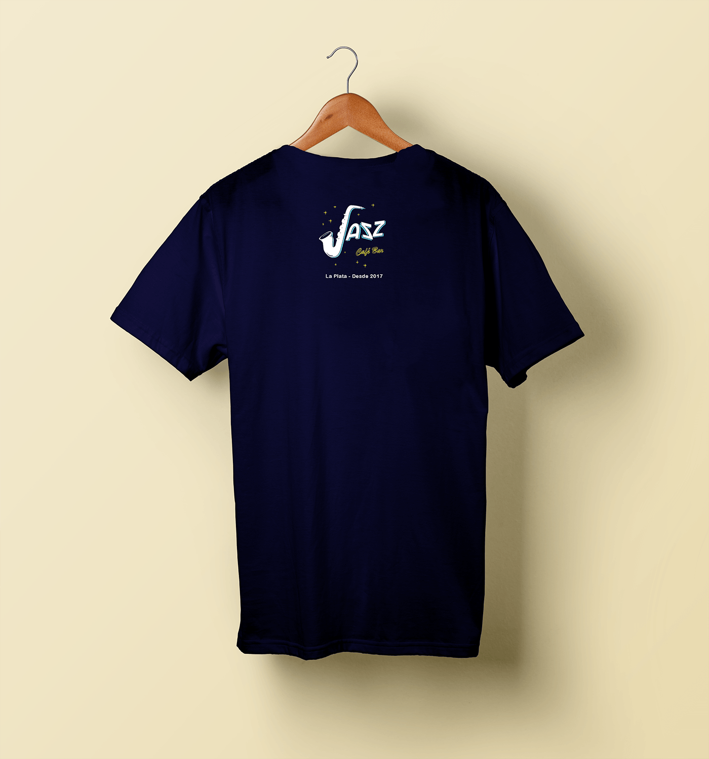 Ilustración vectorial de la T-shirt de Jasz Café Bar