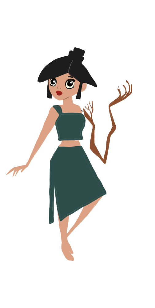 Iris A cursed teenage female I design for my character Rig class