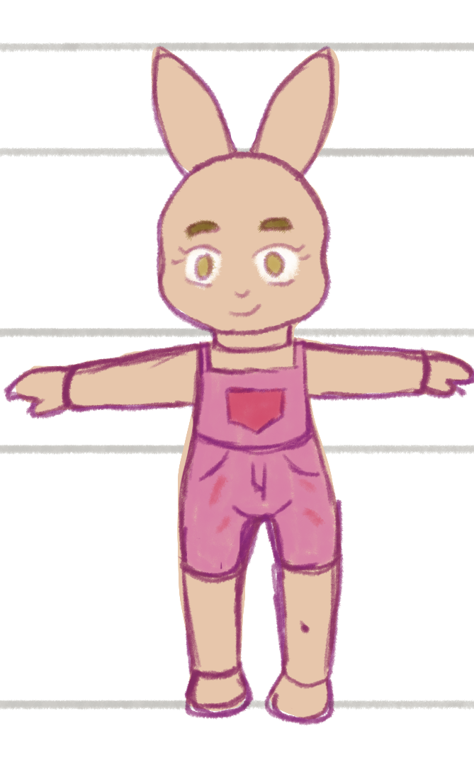 This is Bunnie my first character for building Rigs.