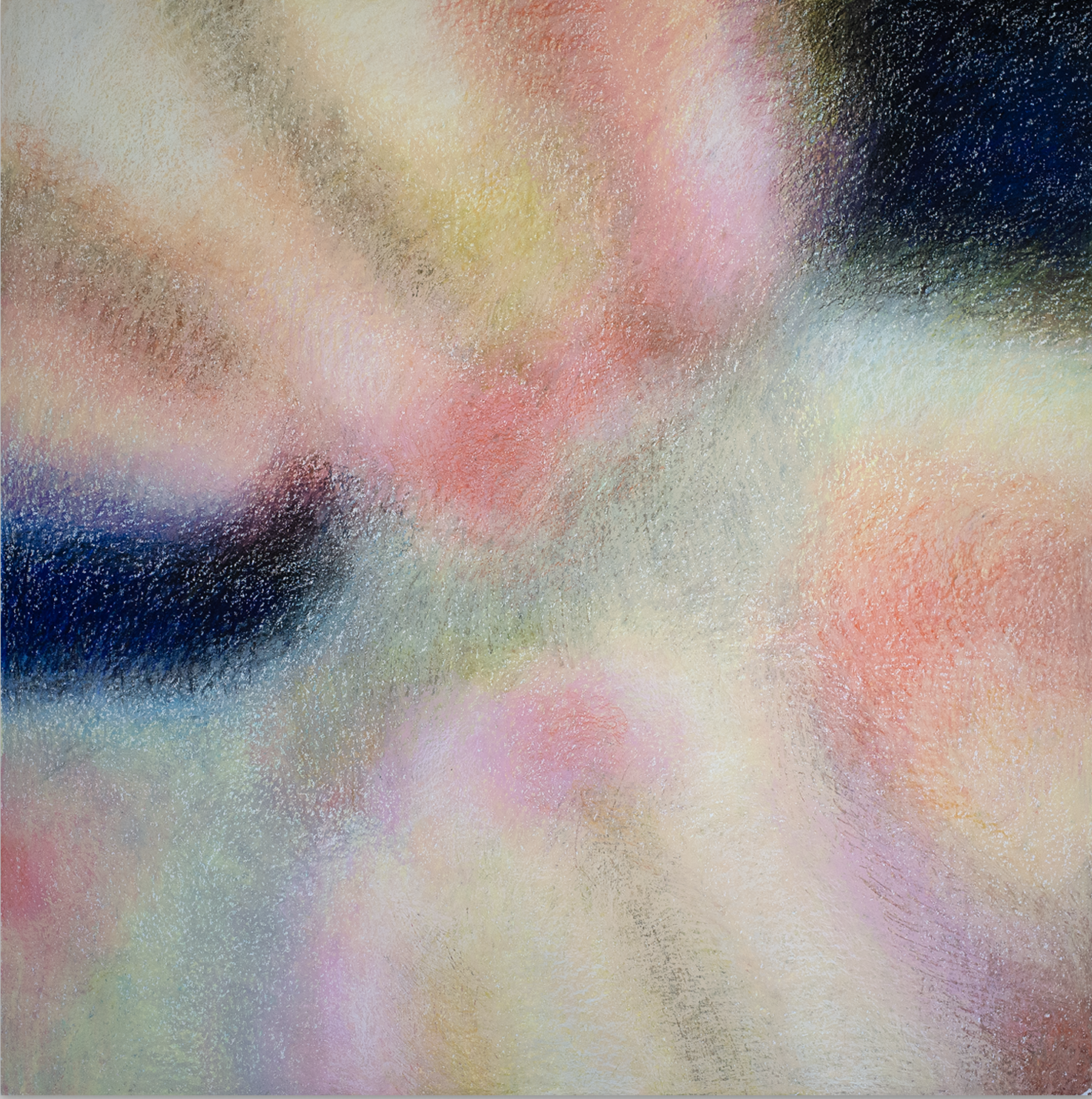 Tech, 2024, oil pastels on paper,  150x150 cm