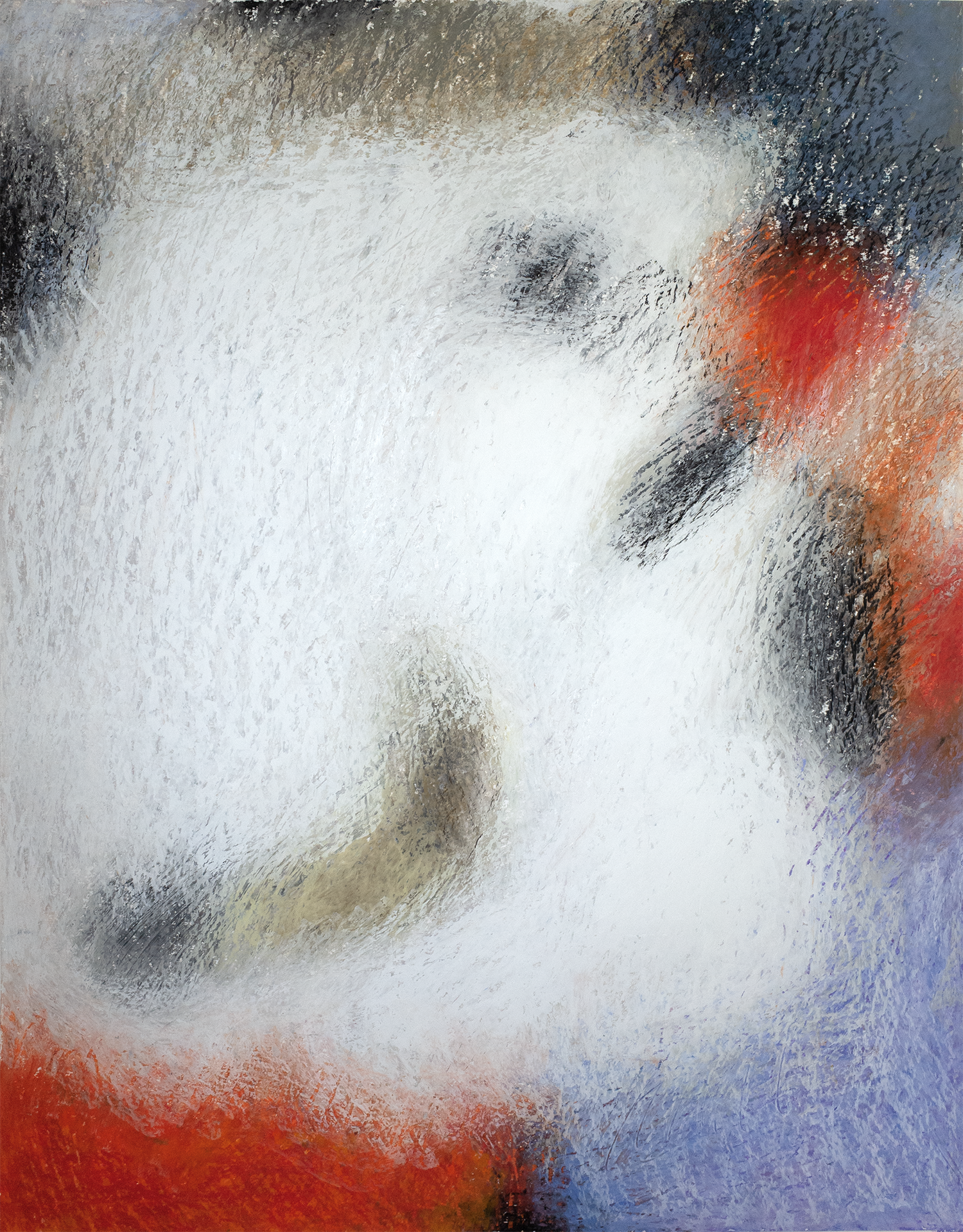 Powwow, 2024, oil pastels on paper, 50x66 cm