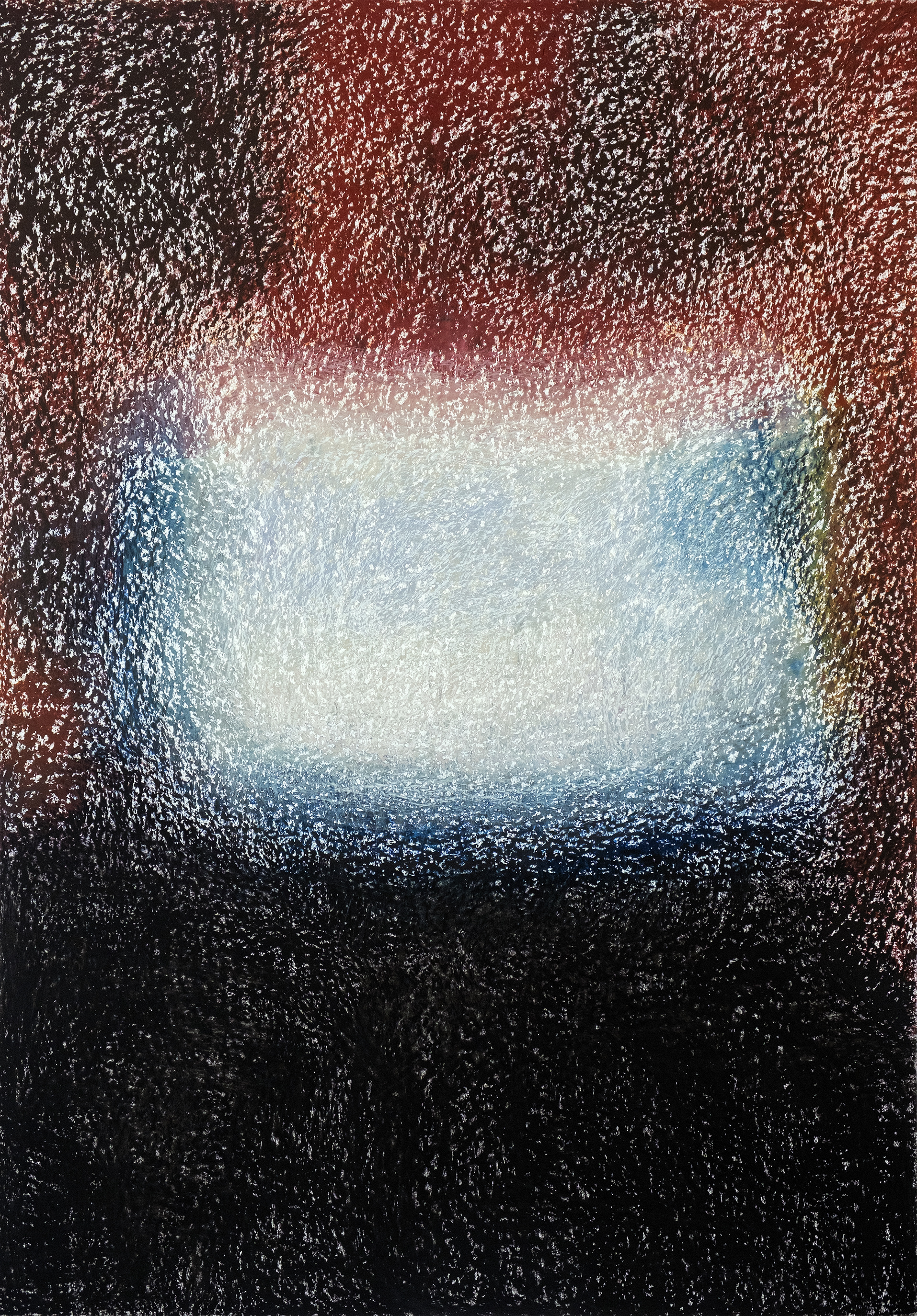 Intraface, 2025, oil pastels on paper, 70x100