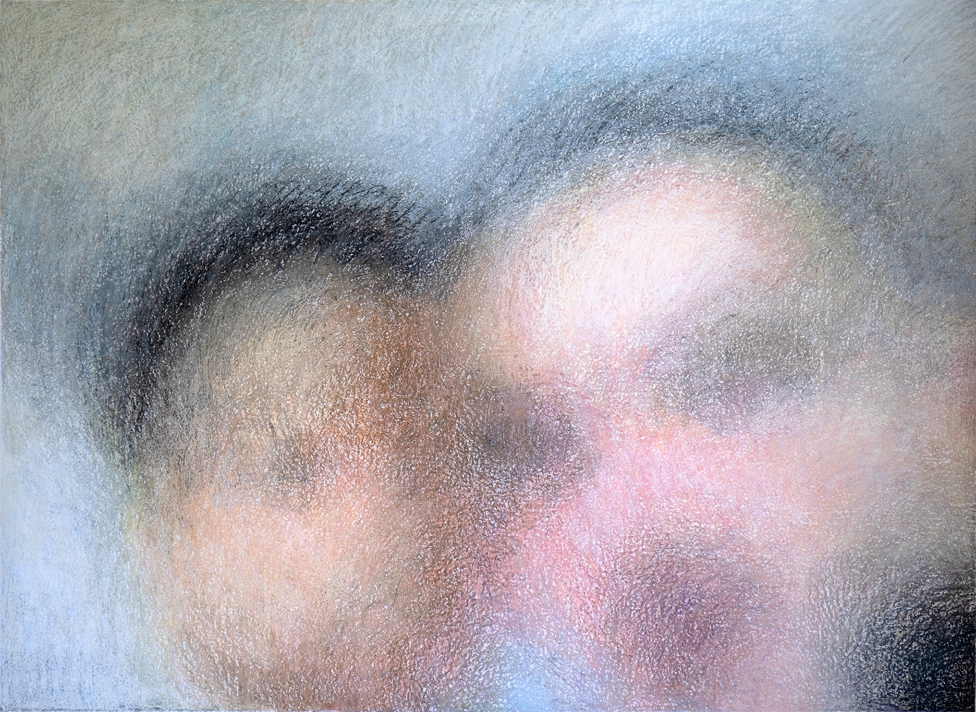 Res bina, 2024, oil pastels on paper, 150x180 cm