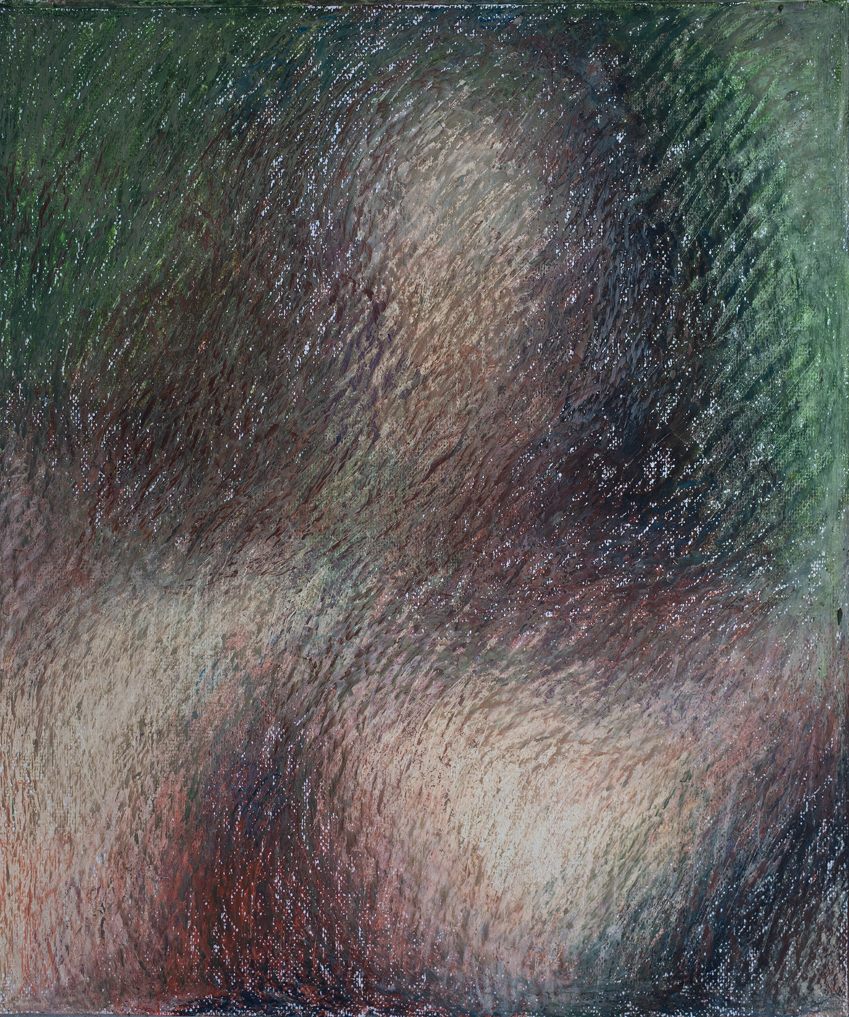 Altes kamuffel, 2024, 35x45 cm, oil pastels on paper