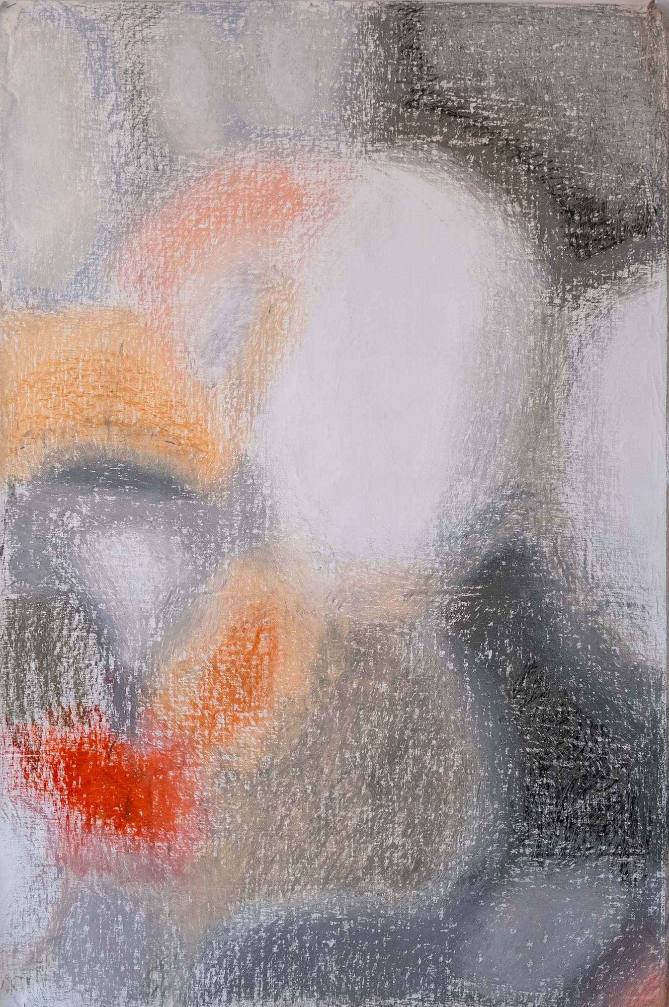 Patschimotanassana, 2026, oil pastels on linen, 70x105 cm