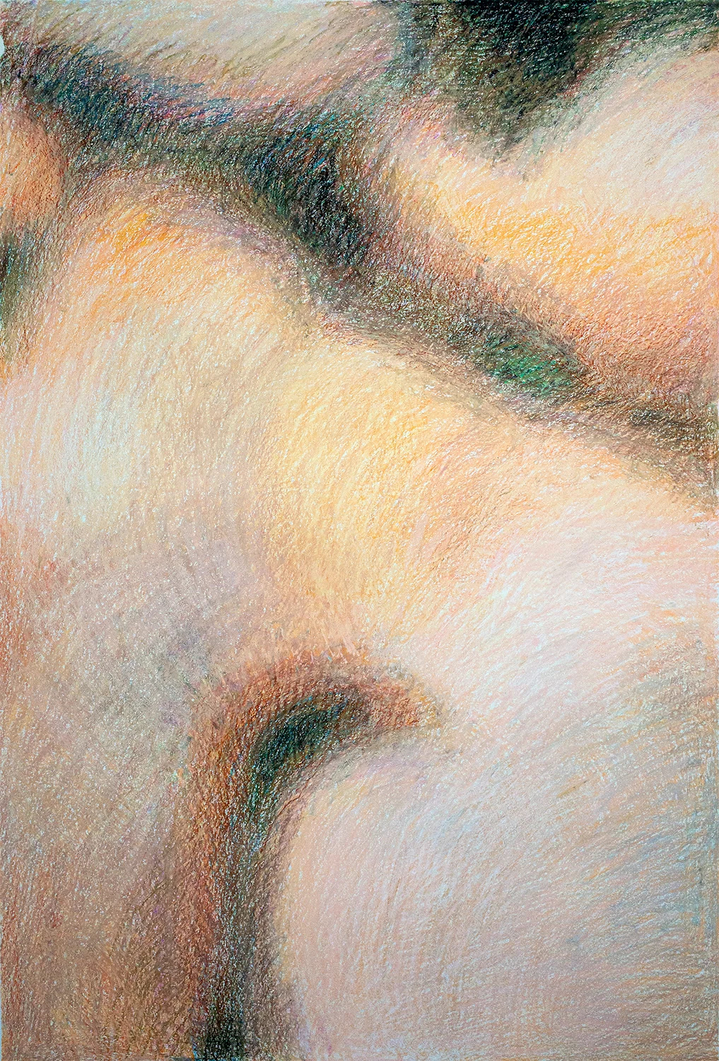 Sal ammoniac, 2023, oil pastels on paper, 100x150 cm