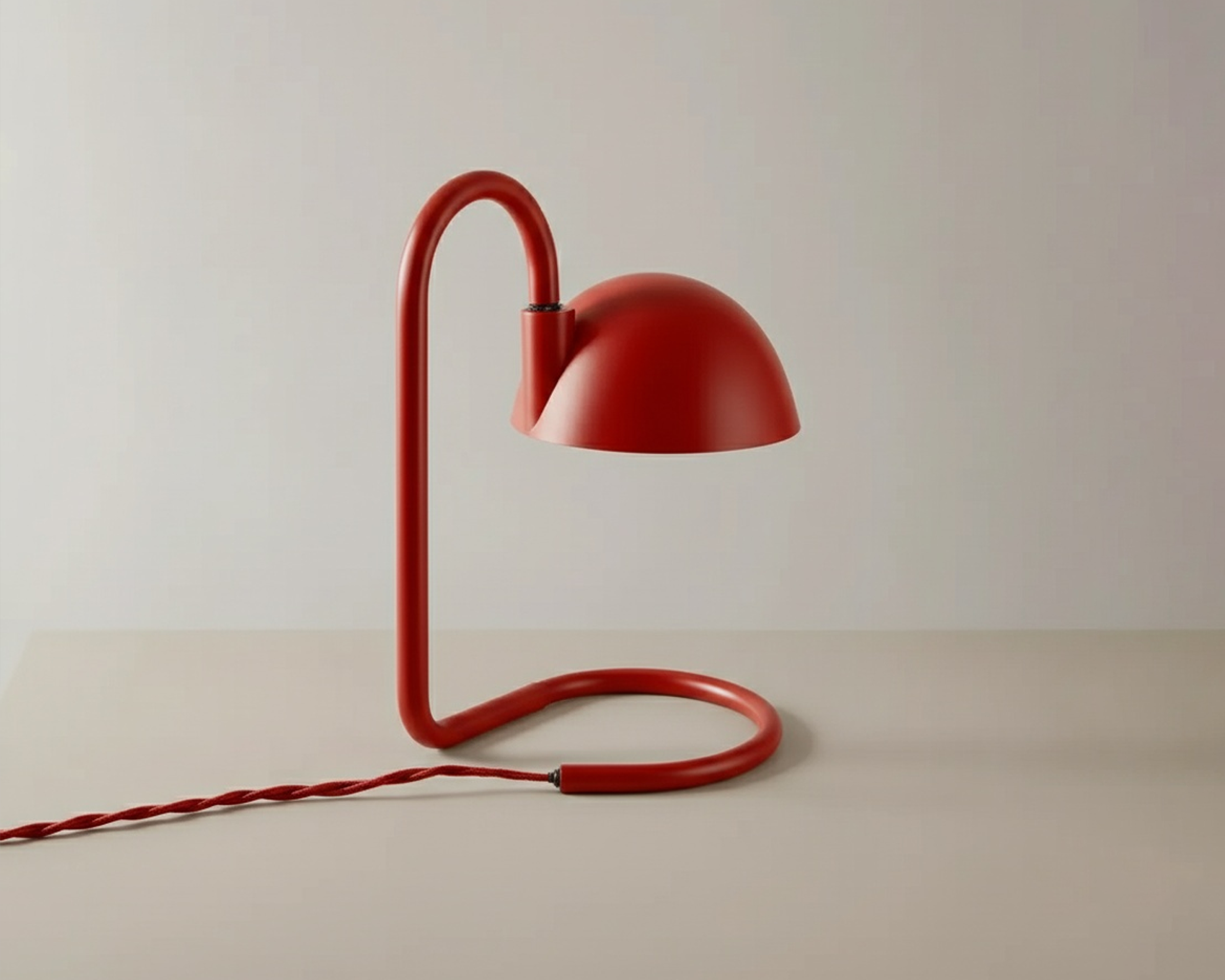 The cable is pulled trough the tube.